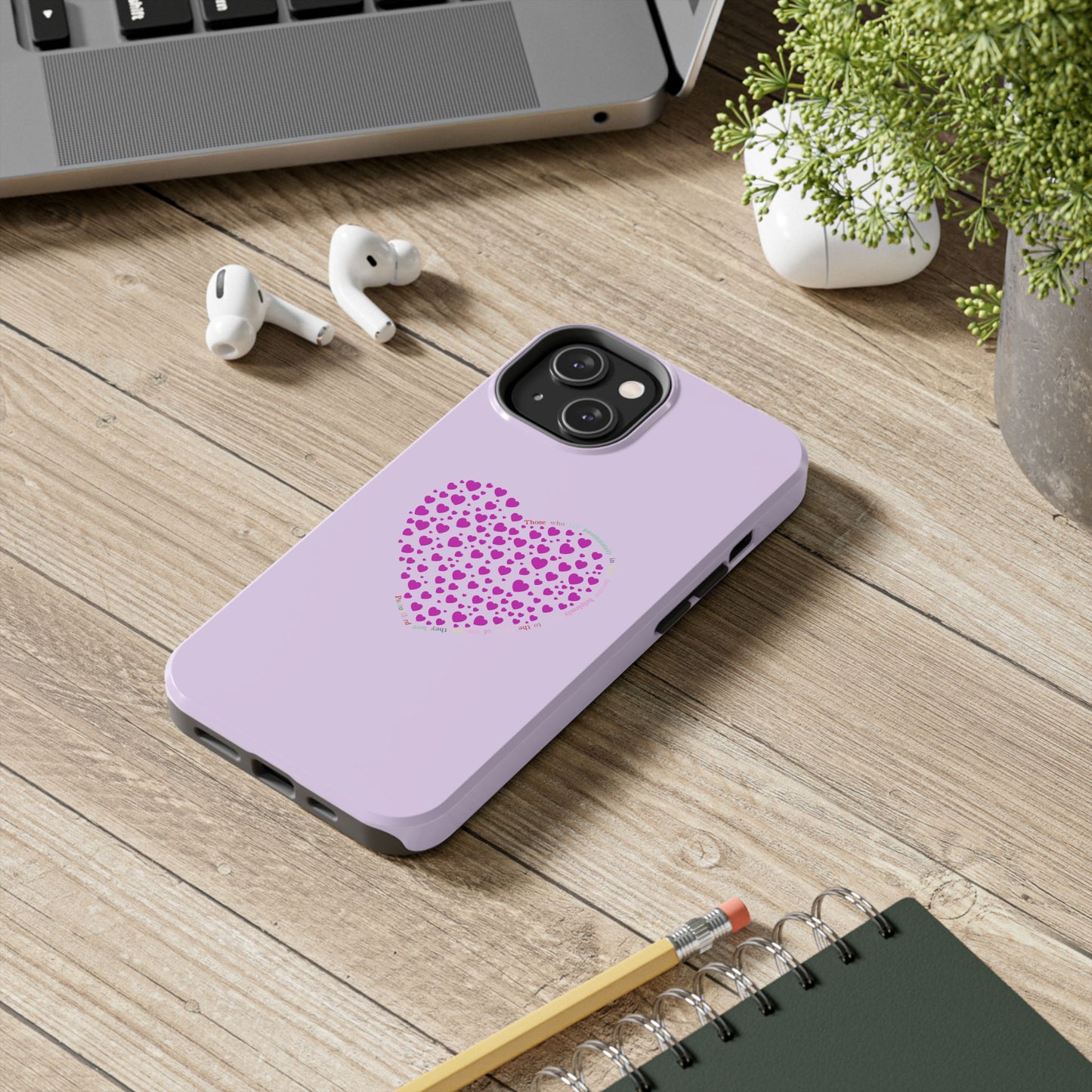 Pink Heart Design Tough iPhone Cases
