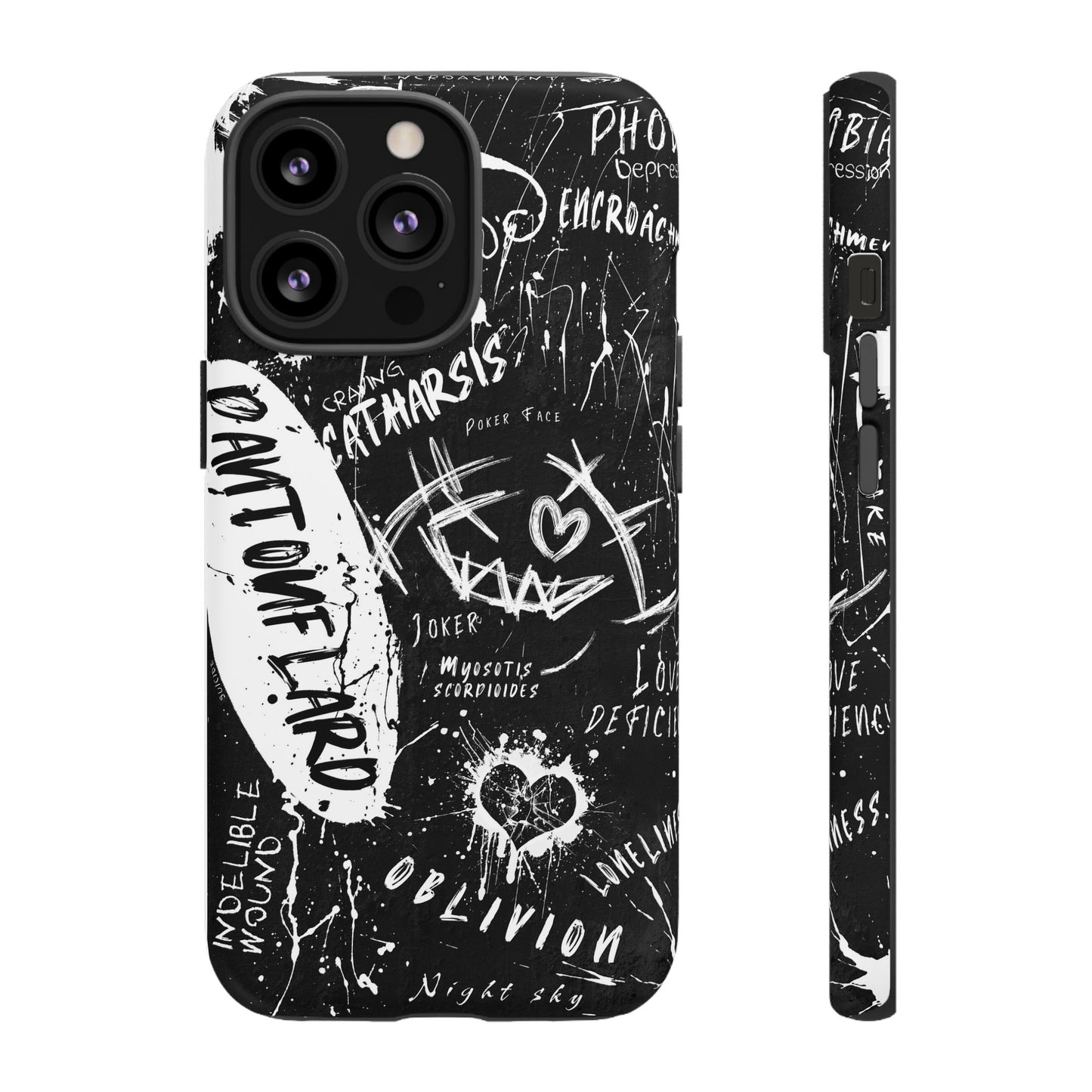 Fundas resistentes: funda atrevida para iPhone, Galaxy, Google Pixel, diseño de grafiti negro, estética urbana, regalo para amantes del arte, accesorios de teléfono modernos, estilo callejero
