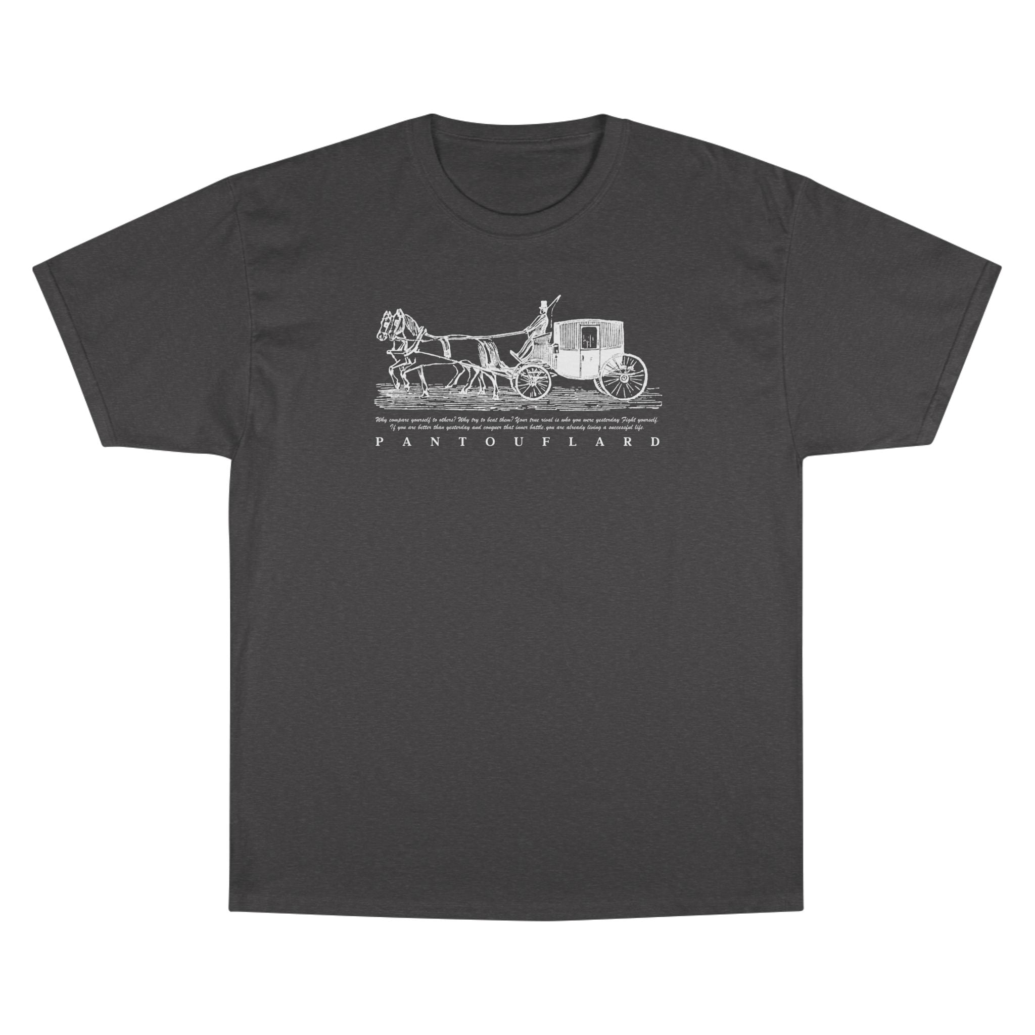 Unisex Charcoal Champion Vintage Carriage 100% Cotton T-Shirt