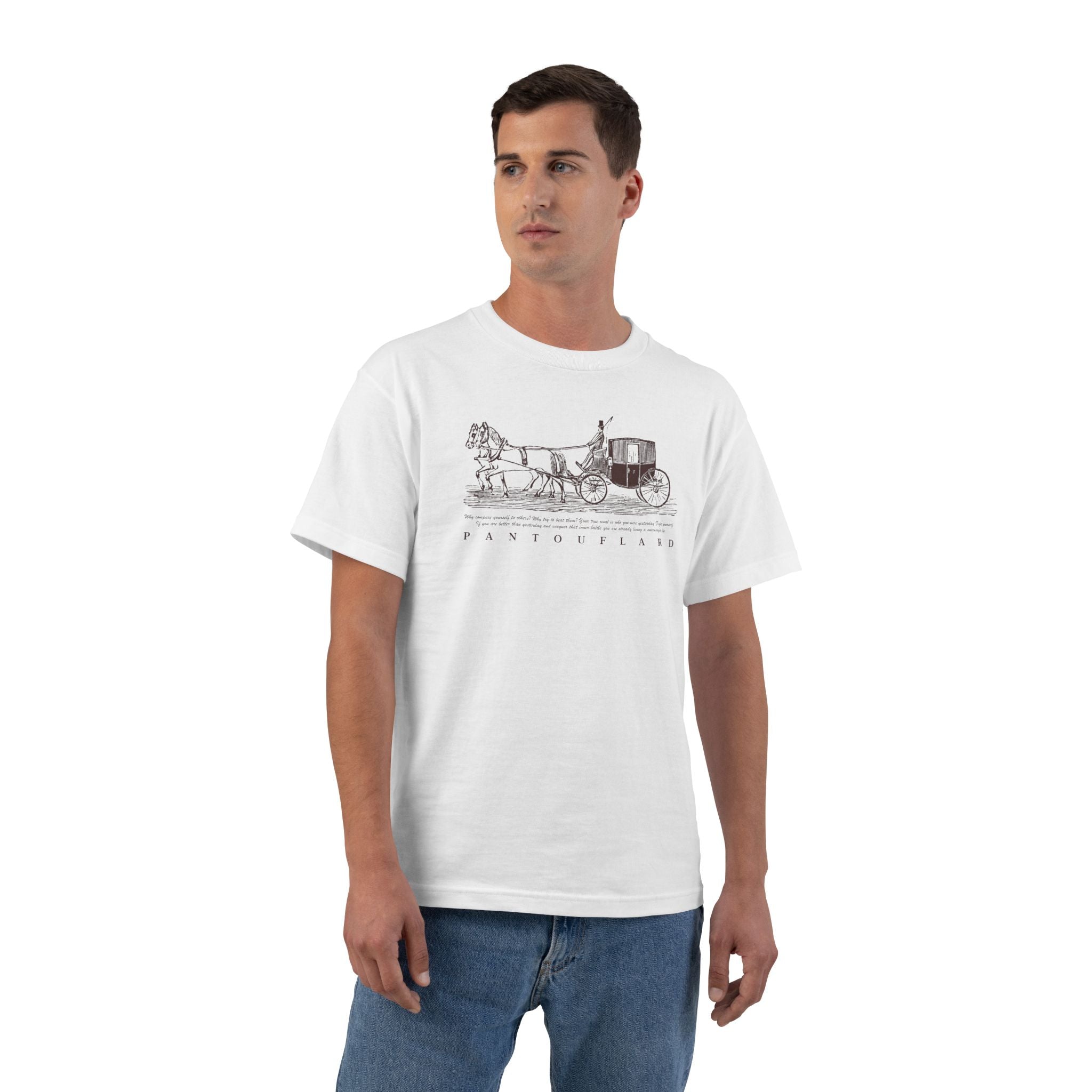 Unisex Burnt Orange Vintage Carriage Graphic 100% Cotton T-Shirt