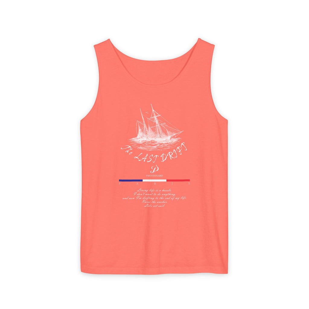 Unisex Black Last Drift Cotton Garment-Dyed Tank Top