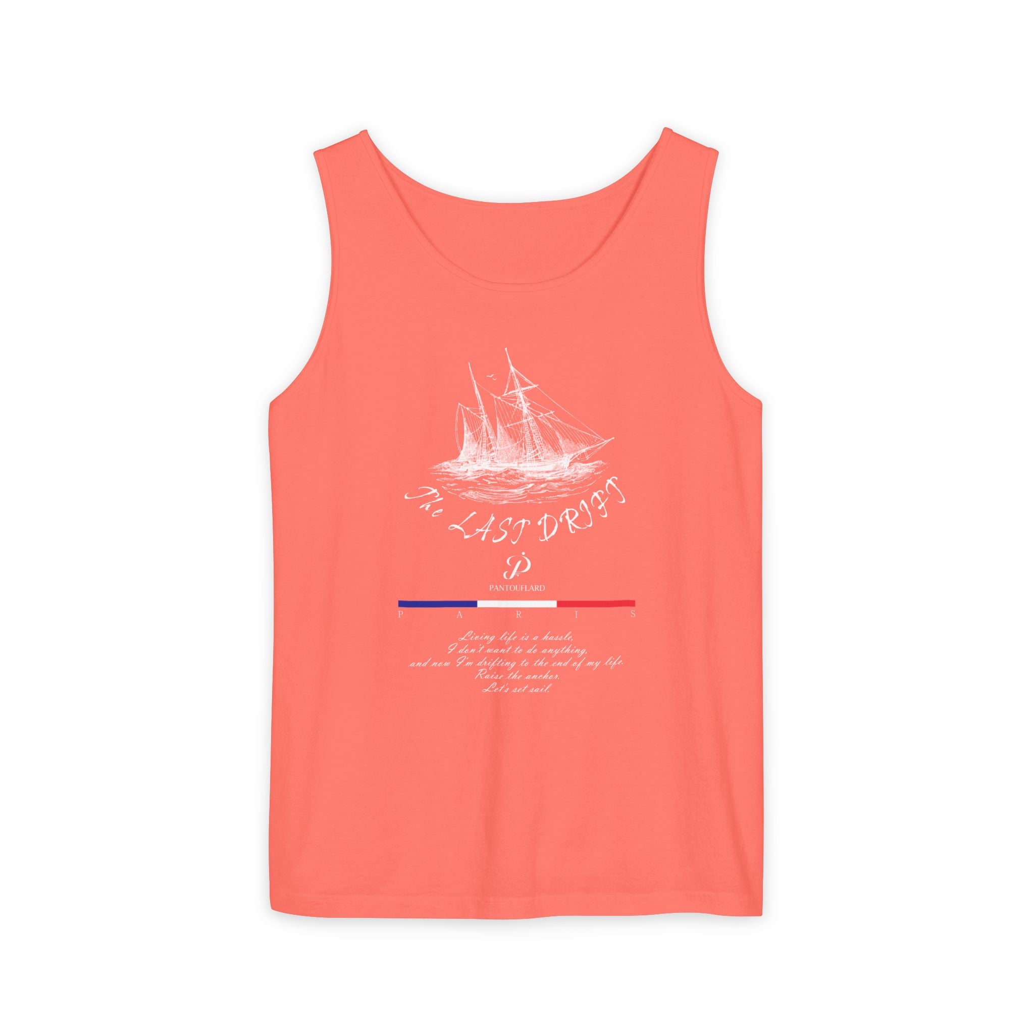 Unisex Black Last Drift Cotton Garment-Dyed Tank Top