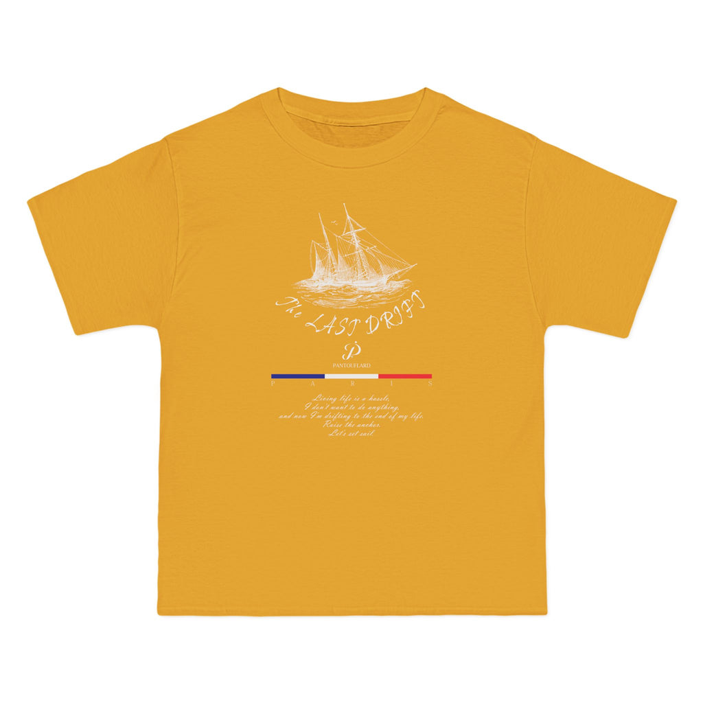Unisex Black Hanes Vintage Ship Graphic 100% Cotton T-Shirt