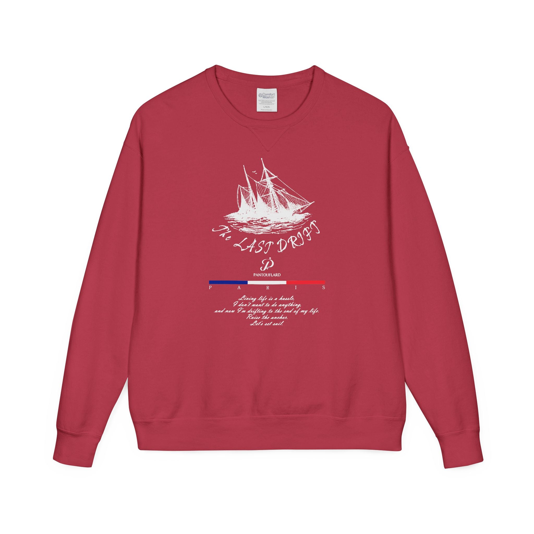 Old Money Nautical Heritage Crewneck - The Last Drift II (Paris Aesthetic Garment-Dyed Sweatshirt)