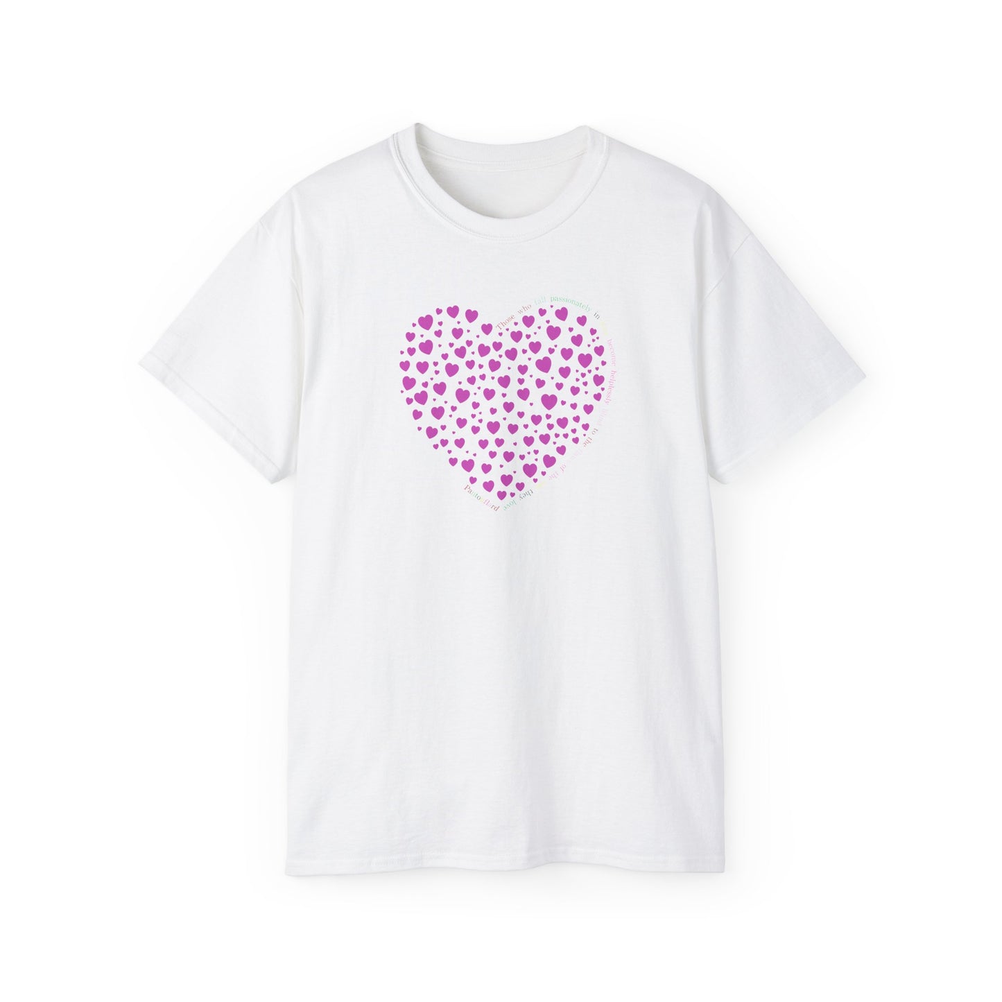 Pink Heart Unisex short sleeved T-shirt