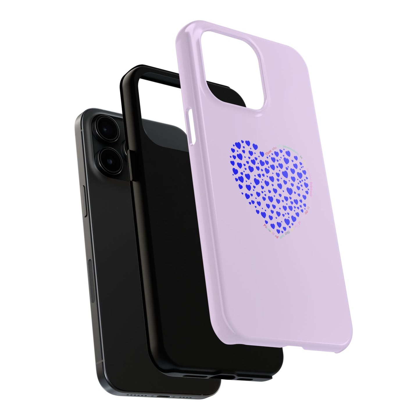 Blue Heart Design Tough iPhone Cases
