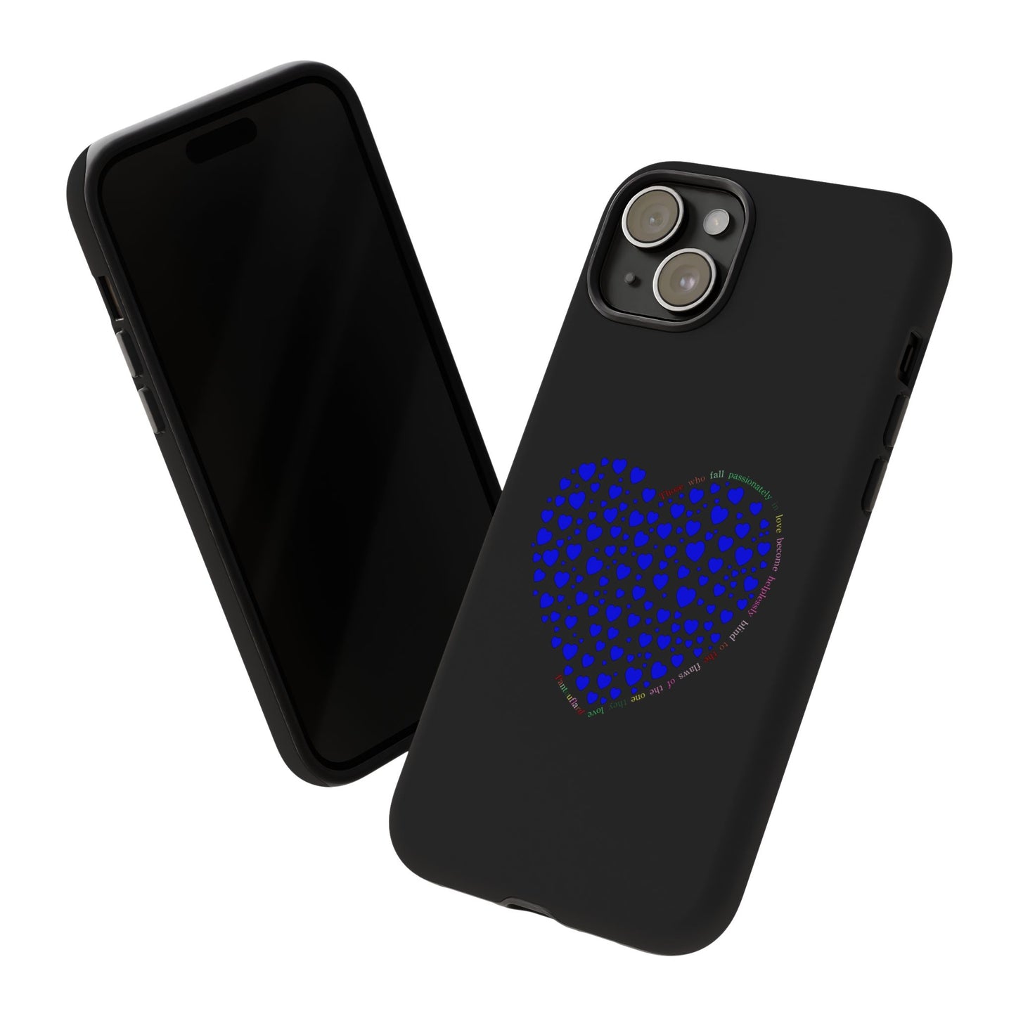 Fundas de corazón azul para teléfonos iPhone, Galaxy, Google Pixel (54 tipos)