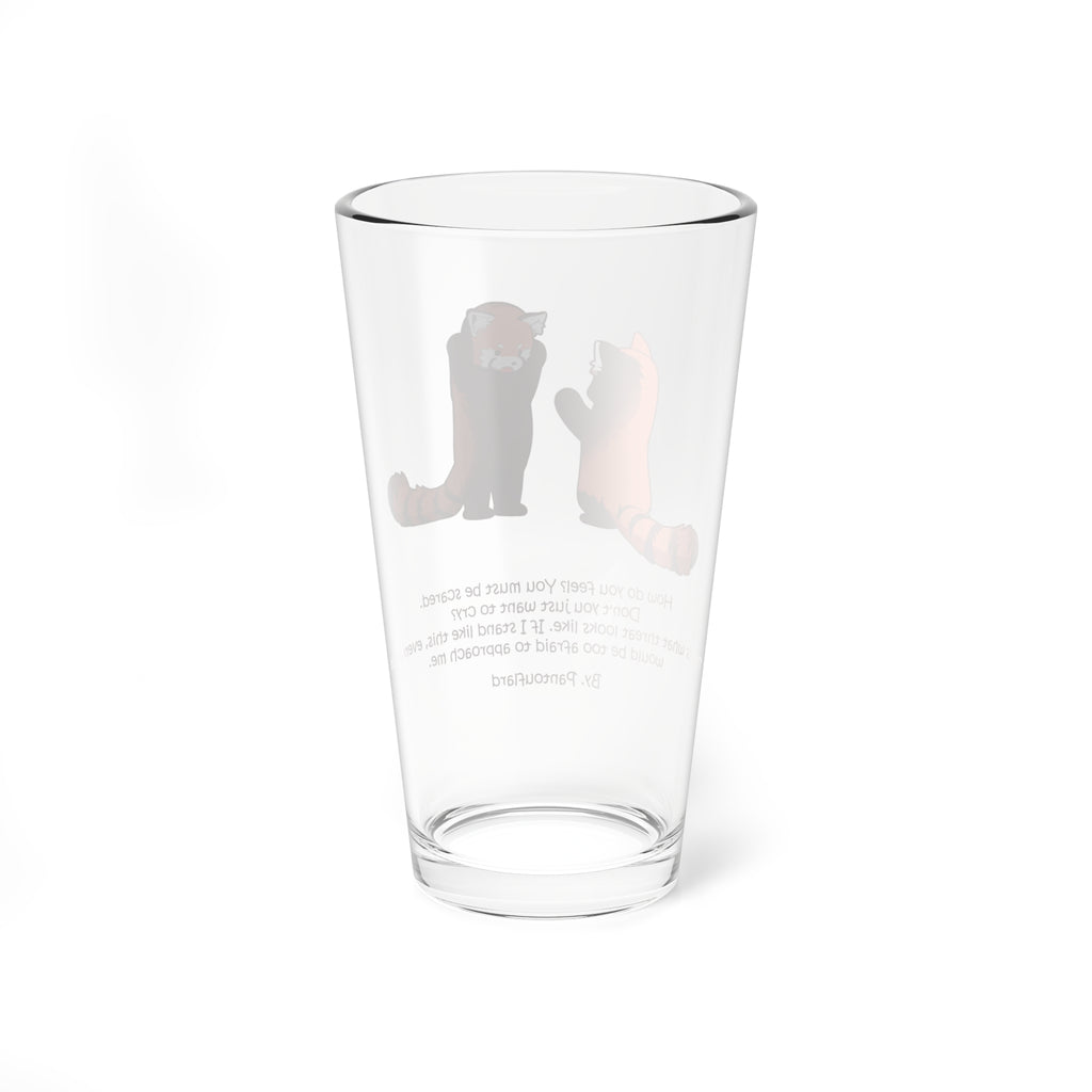Clear Pantouflard 'Intimidating' Red Panda Solid Glass Mixer