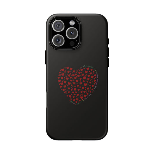 iPhone, Galaxy, Google Pixel phone Red Heart cases (54 Types)