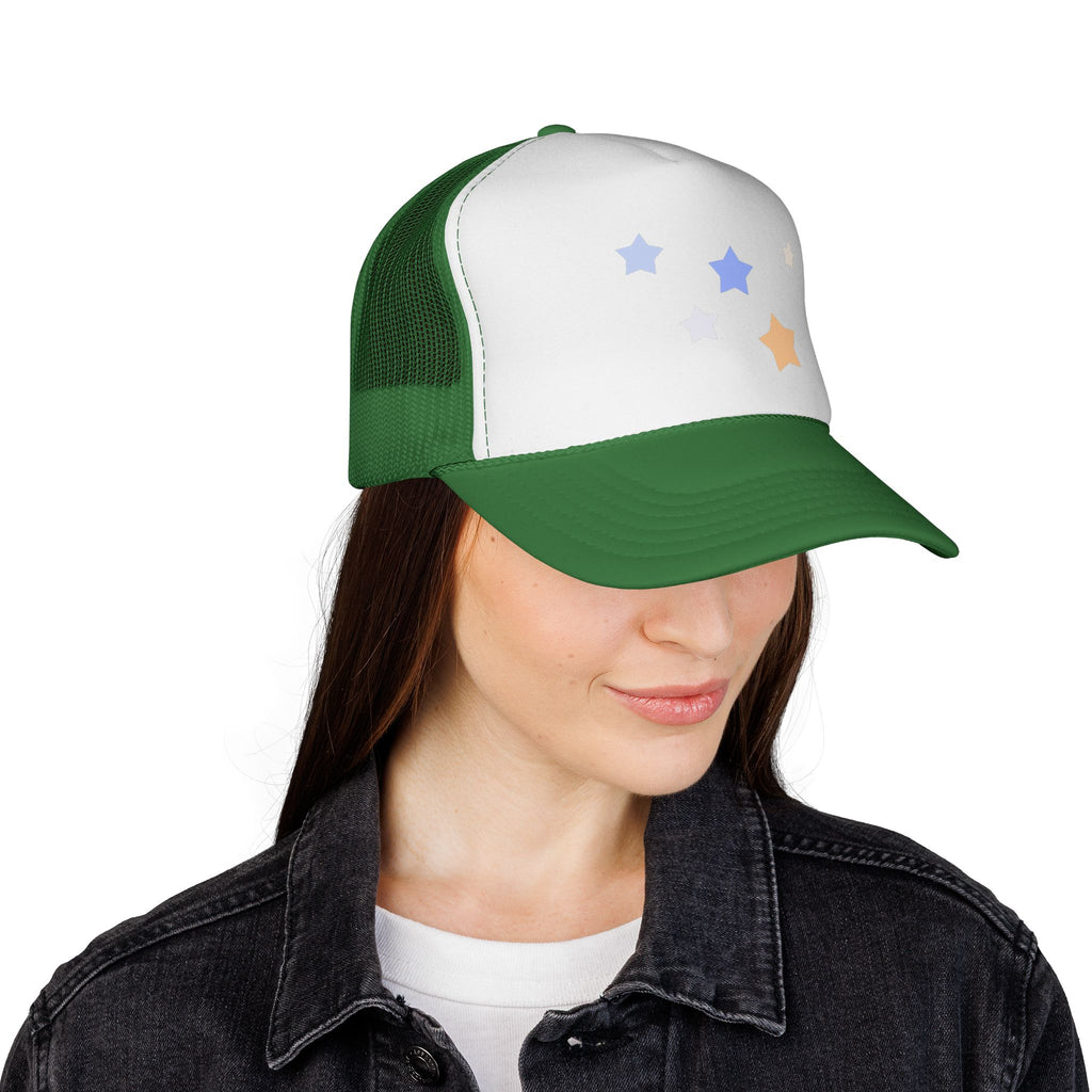 Unisex Cassiopeia Star Print Polyester Trucker Cap