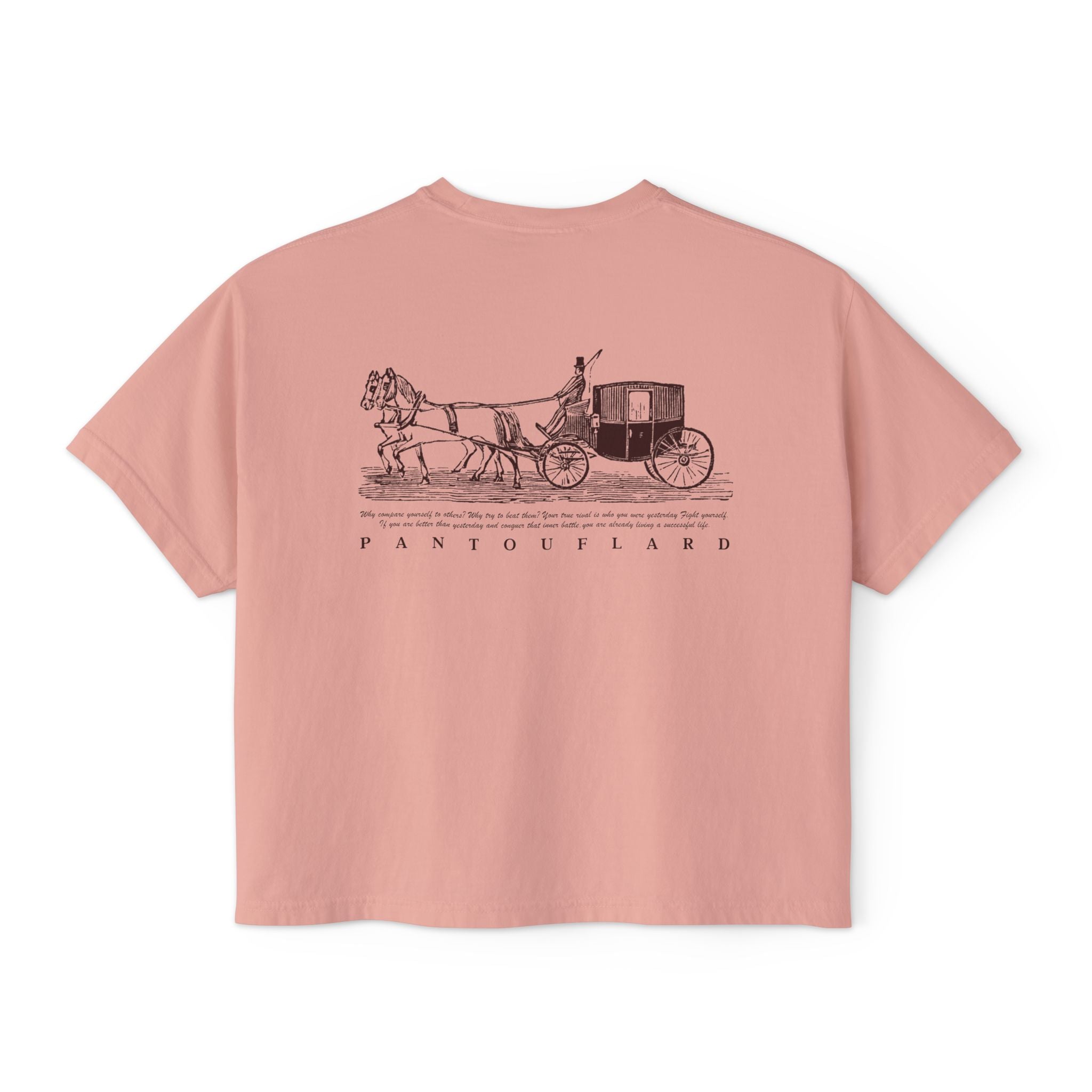 Women's White Pantouflard Carriage Cotton Boxy Tee
