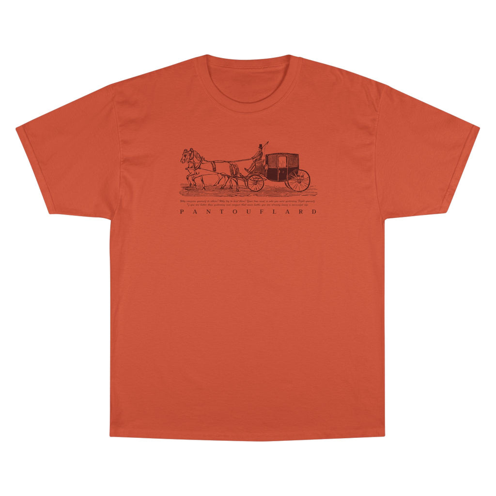 Unisex Burnt Orange Champion Vintage Carriage 100% Cotton T-Shirt