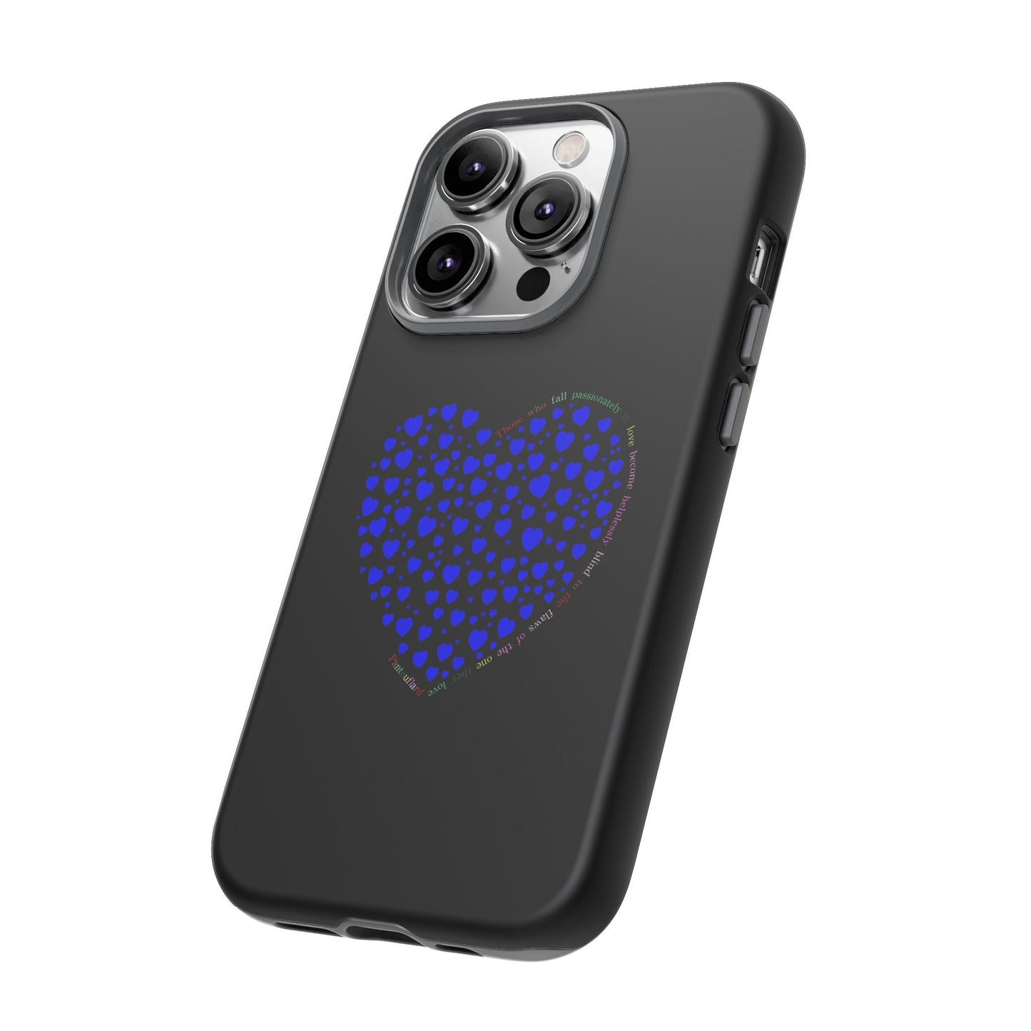 Fundas de corazón azul para teléfonos iPhone, Galaxy, Google Pixel (54 tipos)