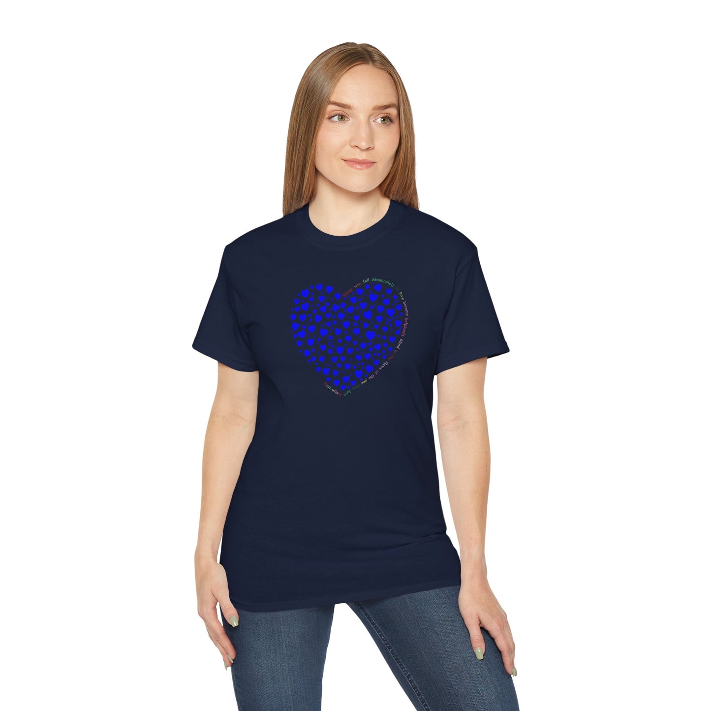 Blue Heart Unisex short sleeved T-shirt