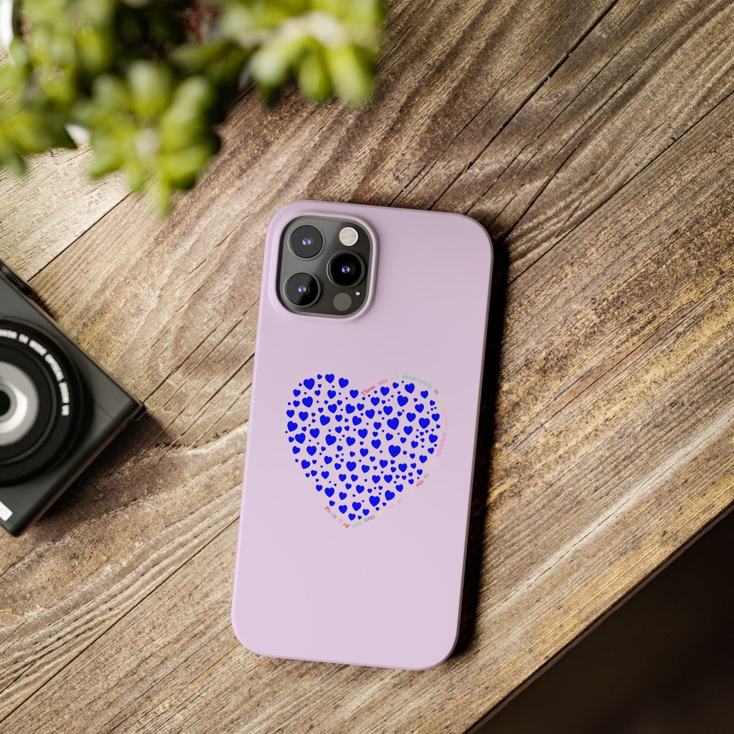 Funda delgada para iPhone Blue Heart
