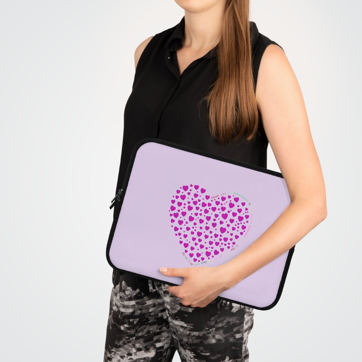 Pink Heart Laptop Sleeve