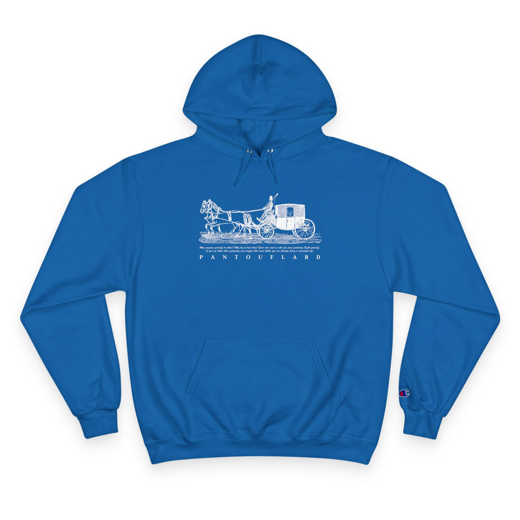 Old Money Equestrian Heritage Hoodie - The Timeless Carriage II (Champion Authentic Eco-Fleece)