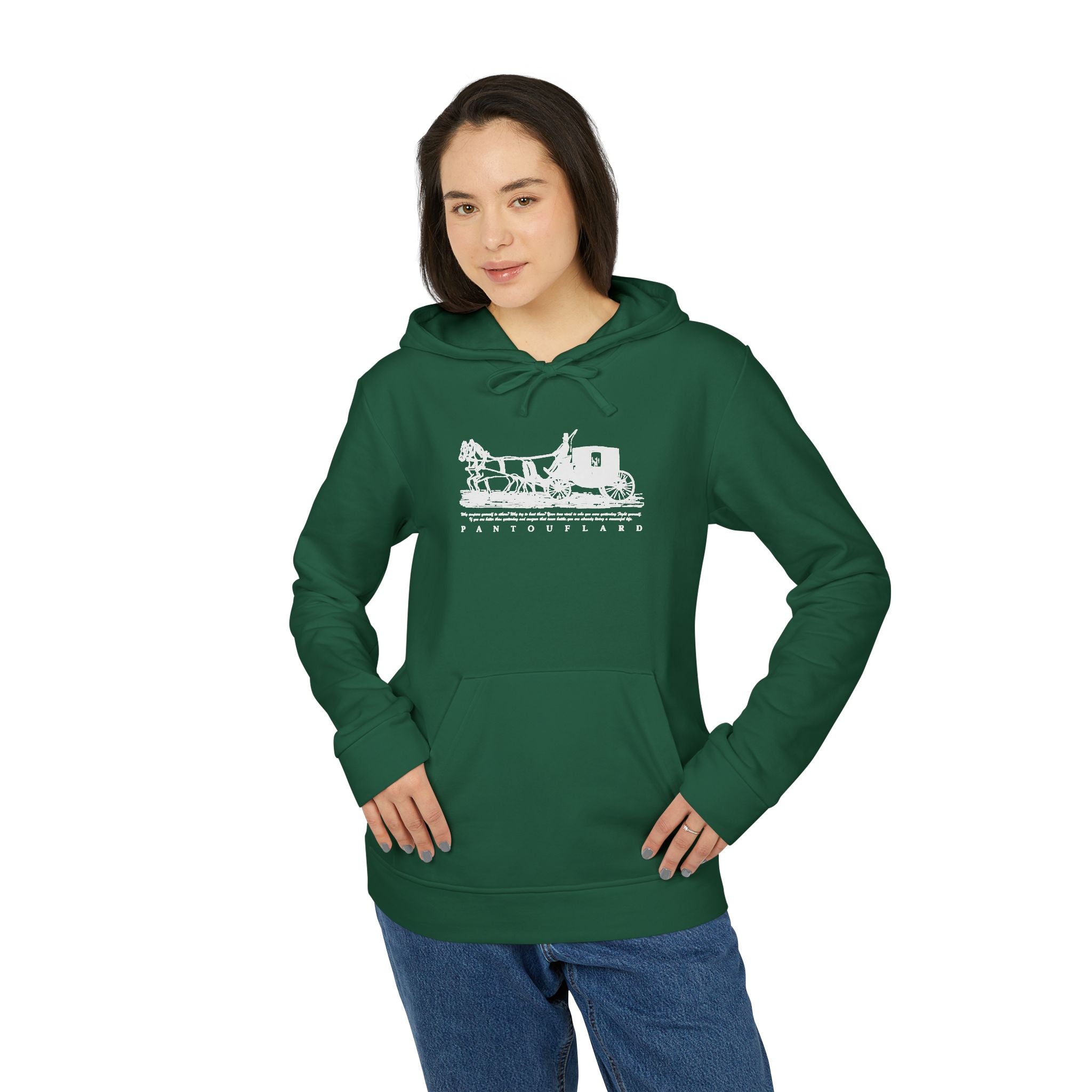 Old Money Tennis Club Hoodie - The Timeless Carriage II (Authentic Adidas Performance Fleece)