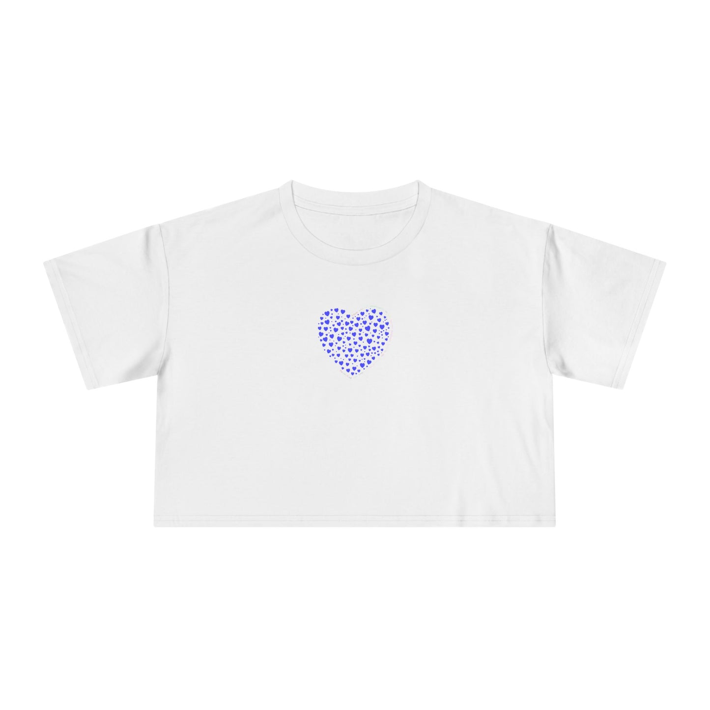 Basic Crop T-Shirt (Blue Heart)