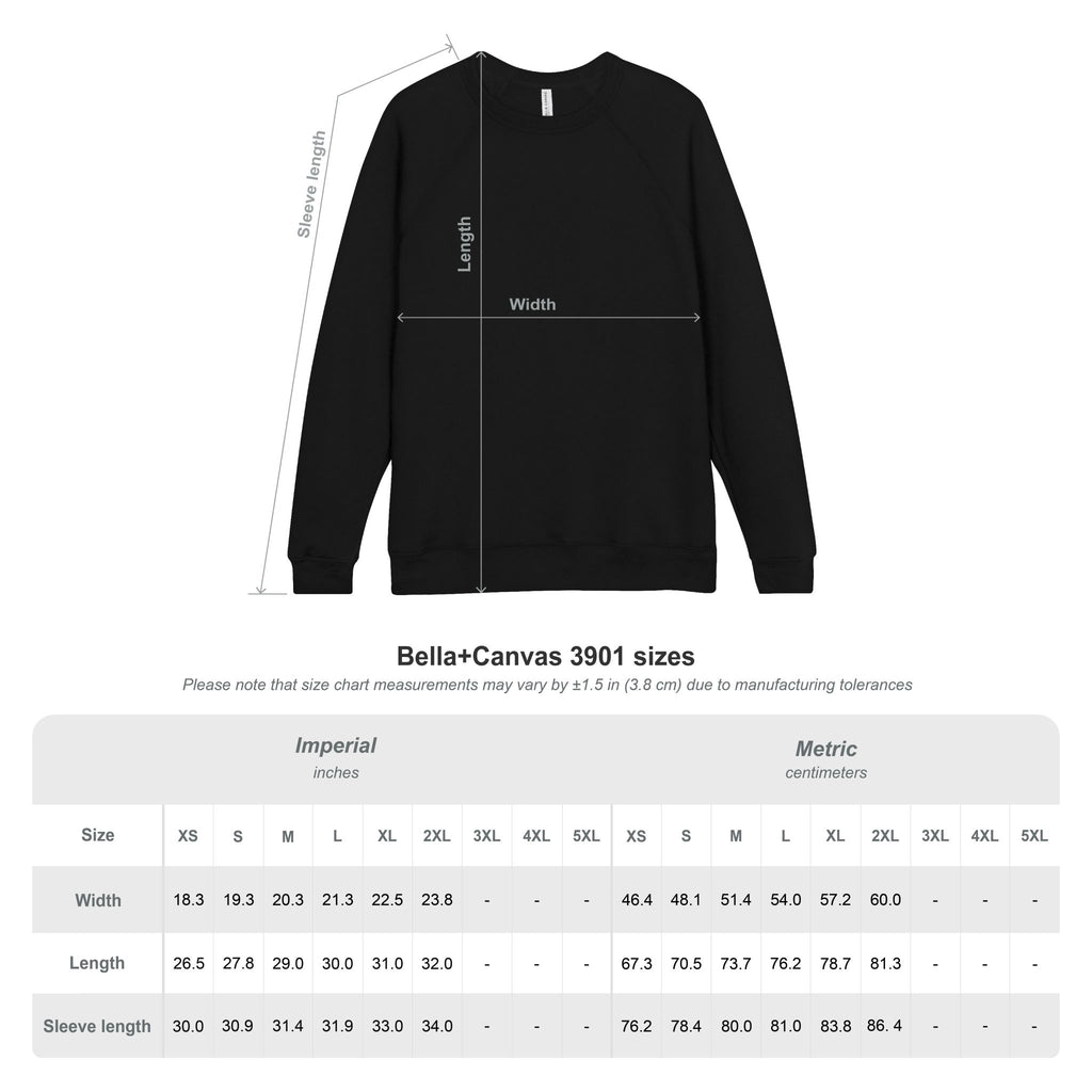 Unisex Old Money Aesthetic Raglan Sweatshirt - Colorful Logo (Premium Sponge Fleece)