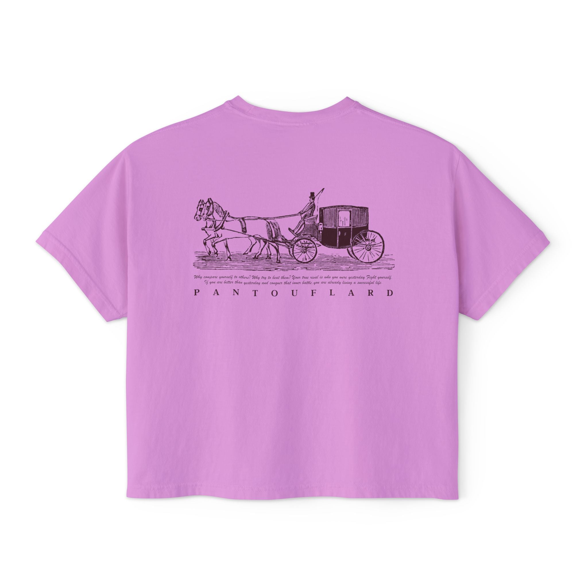 Women's White Pantouflard Carriage Cotton Boxy Tee