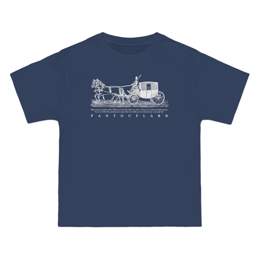 Unisex Navy Hanes Vintage Carriage Graphic 100% Cotton T-Shirt