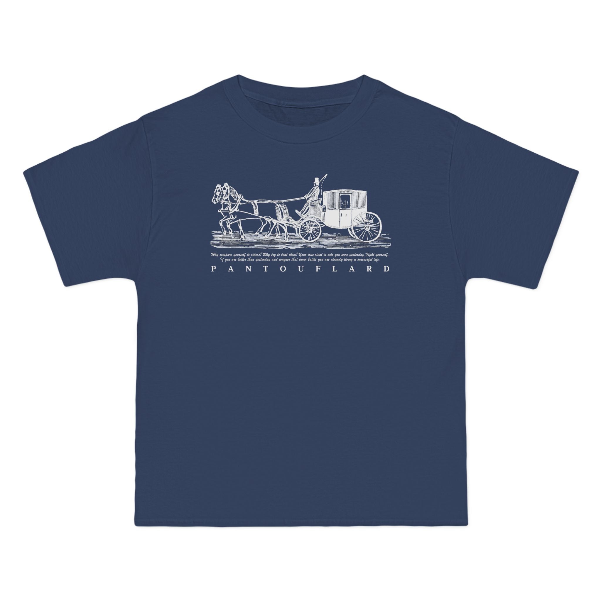 Unisex Navy Hanes Vintage Carriage Graphic 100% Cotton T-Shirt