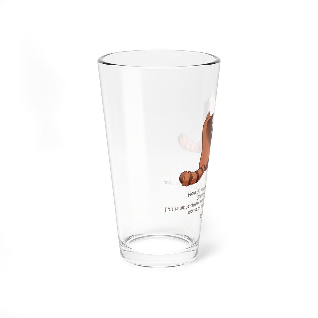 Clear Pantouflard 'Intimidating' Red Panda Solid Glass Mixer