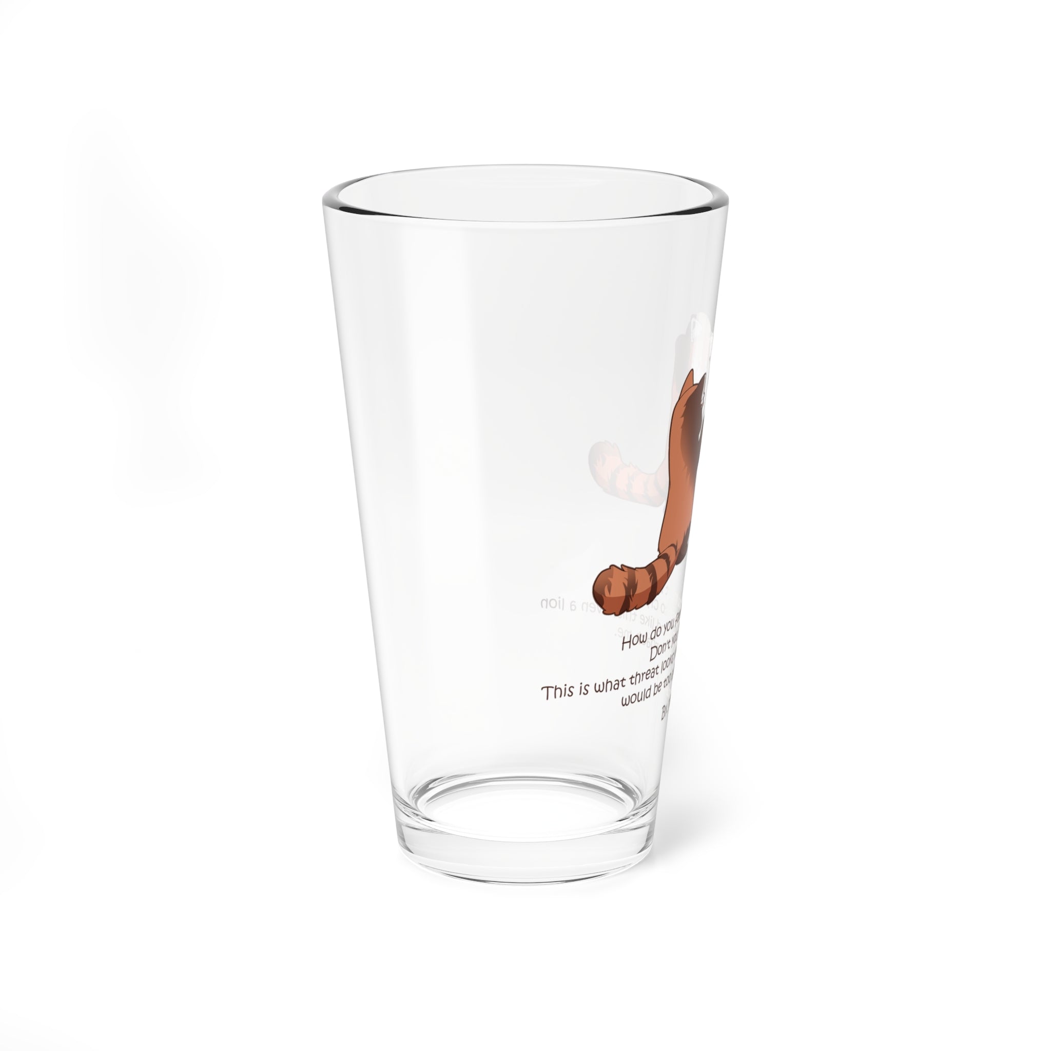Clear Pantouflard 'Intimidating' Red Panda Solid Glass Mixer