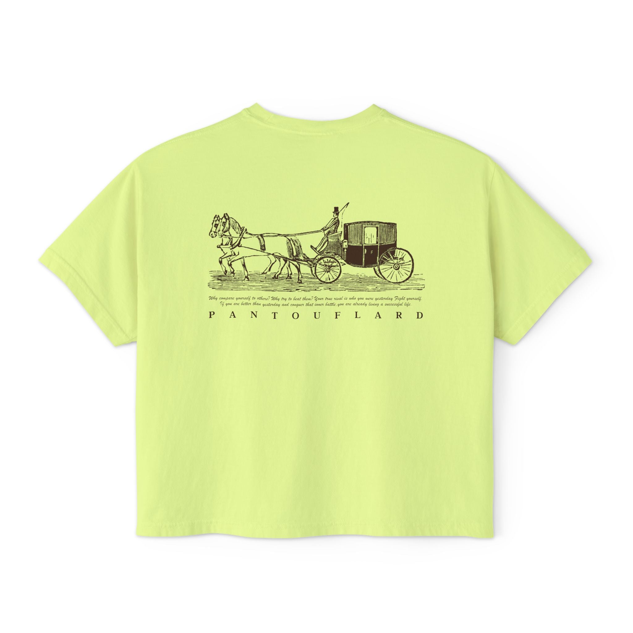 Women's White Pantouflard Carriage Cotton Boxy Tee