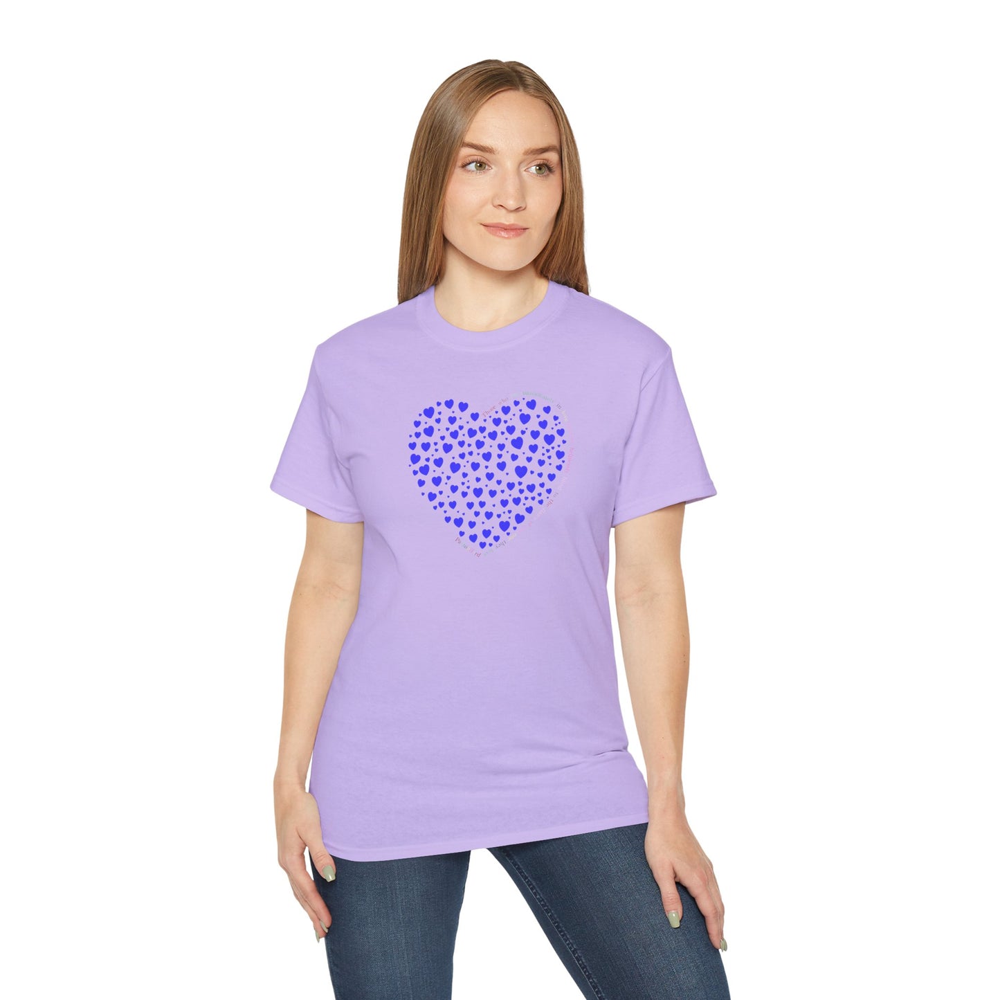 Blue Heart Unisex short sleeved T-shirt