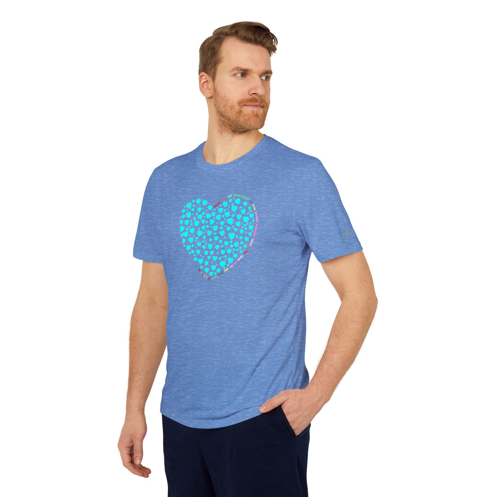 Adidas® 男女通用薄荷心形运动T恤