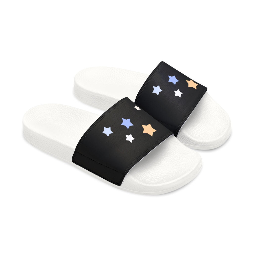 Women's Black and White Kitschy Cassiopeia Constellation Neoprene Blend Slide Sandals