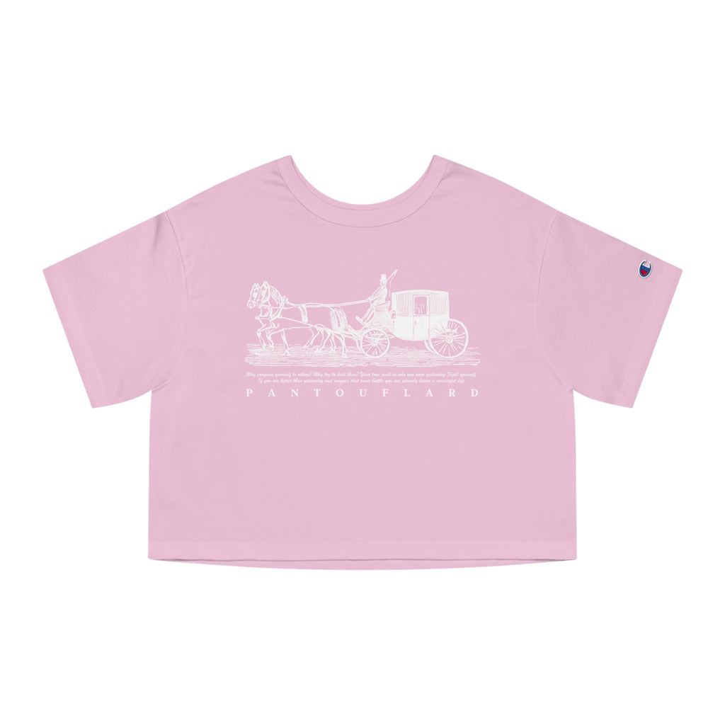 Old Money Equestrian Cropped Tee - The Timeless Carriage II (Champion Heritage T453W)