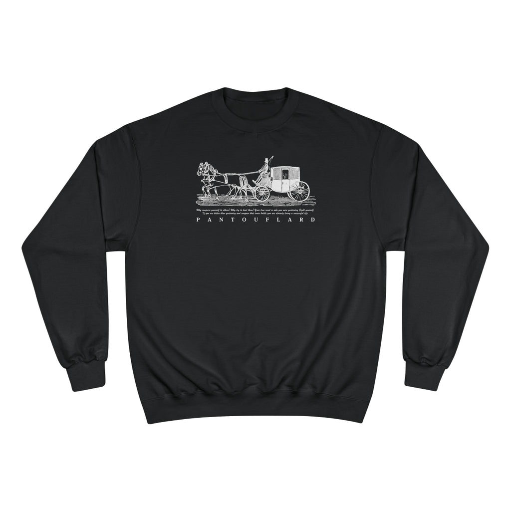 Old Money Equestrian Champion Crewneck - Royal White Carriage (Authentic Varsity Streetwear)