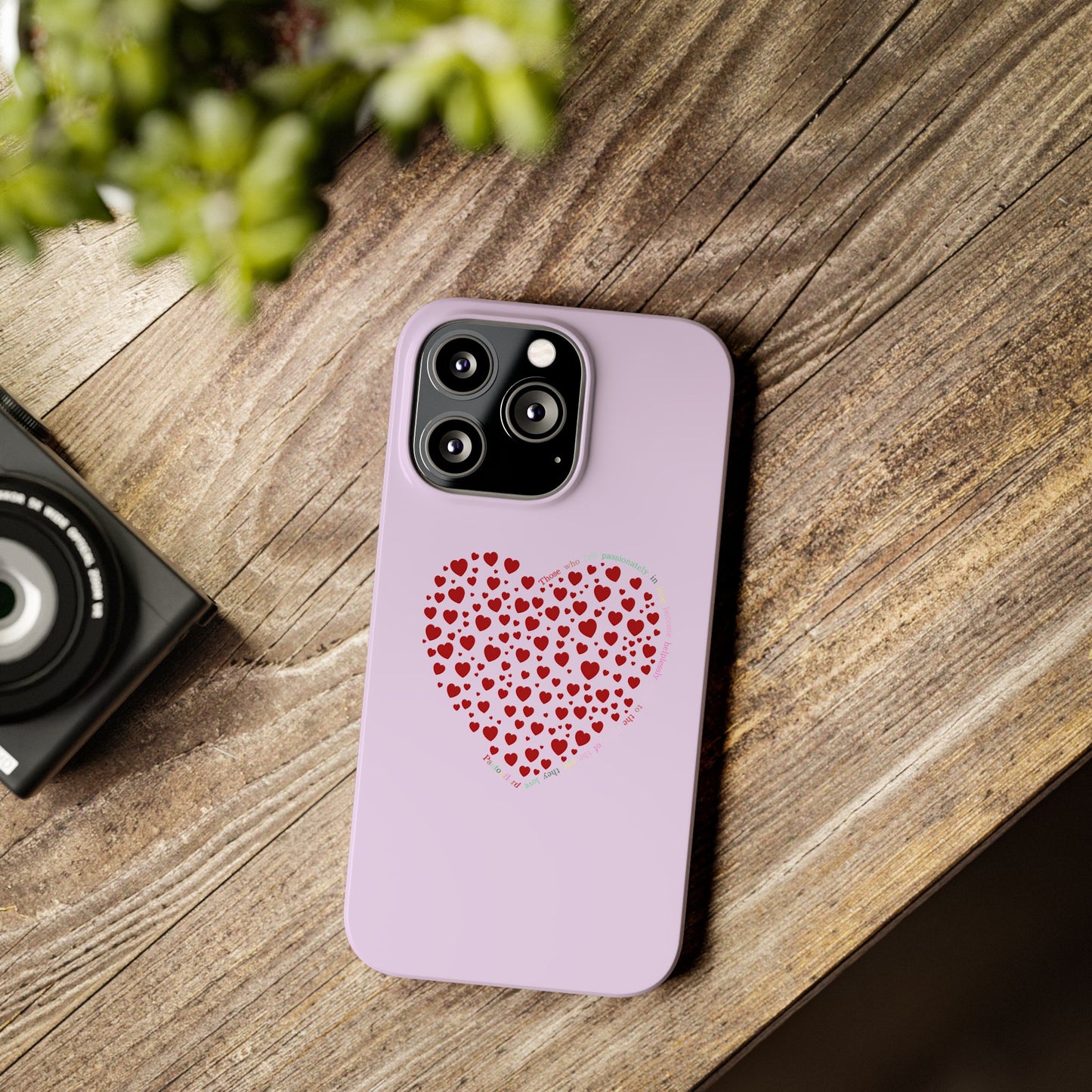 Funda delgada Red Heart para iPhone