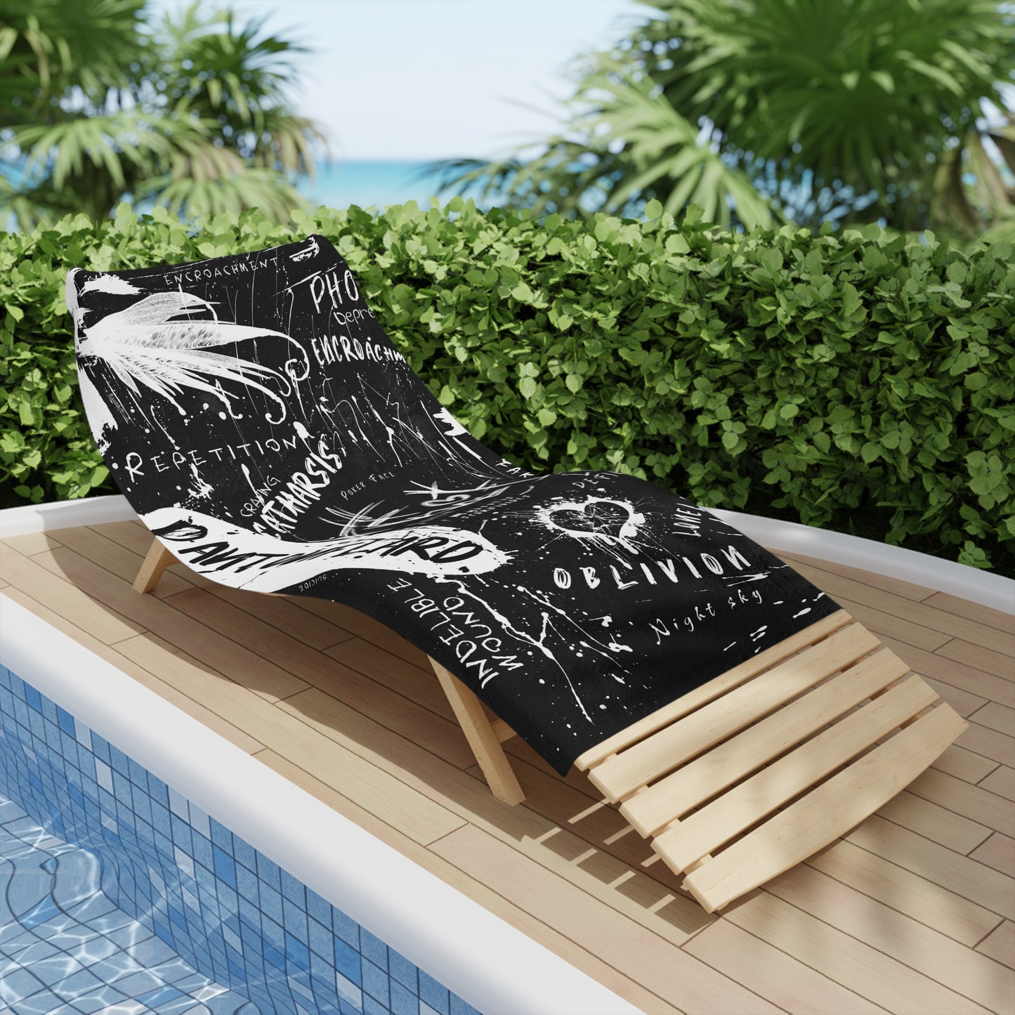 Trendy Artistic Beach Towels, Graffiti Towel, Unique Pool Accessory, Gift for Beach Lovers, Summer Essentials