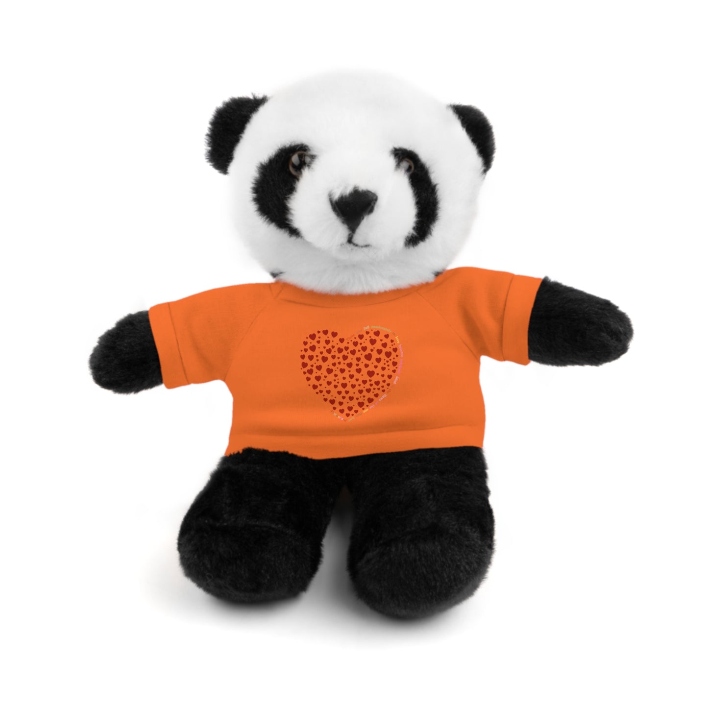 Personalized Stuffed Animal with Red Heart T-Shirt
