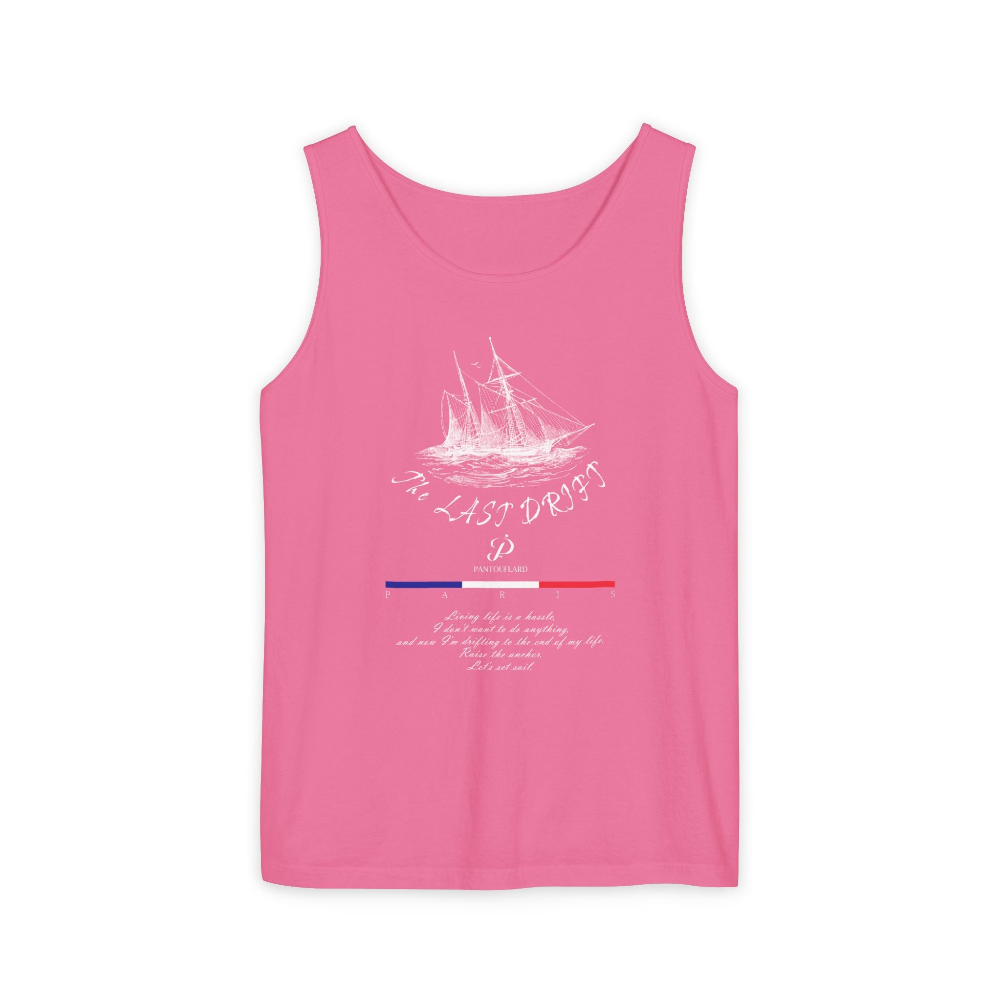 Unisex Black Last Drift Cotton Garment-Dyed Tank Top