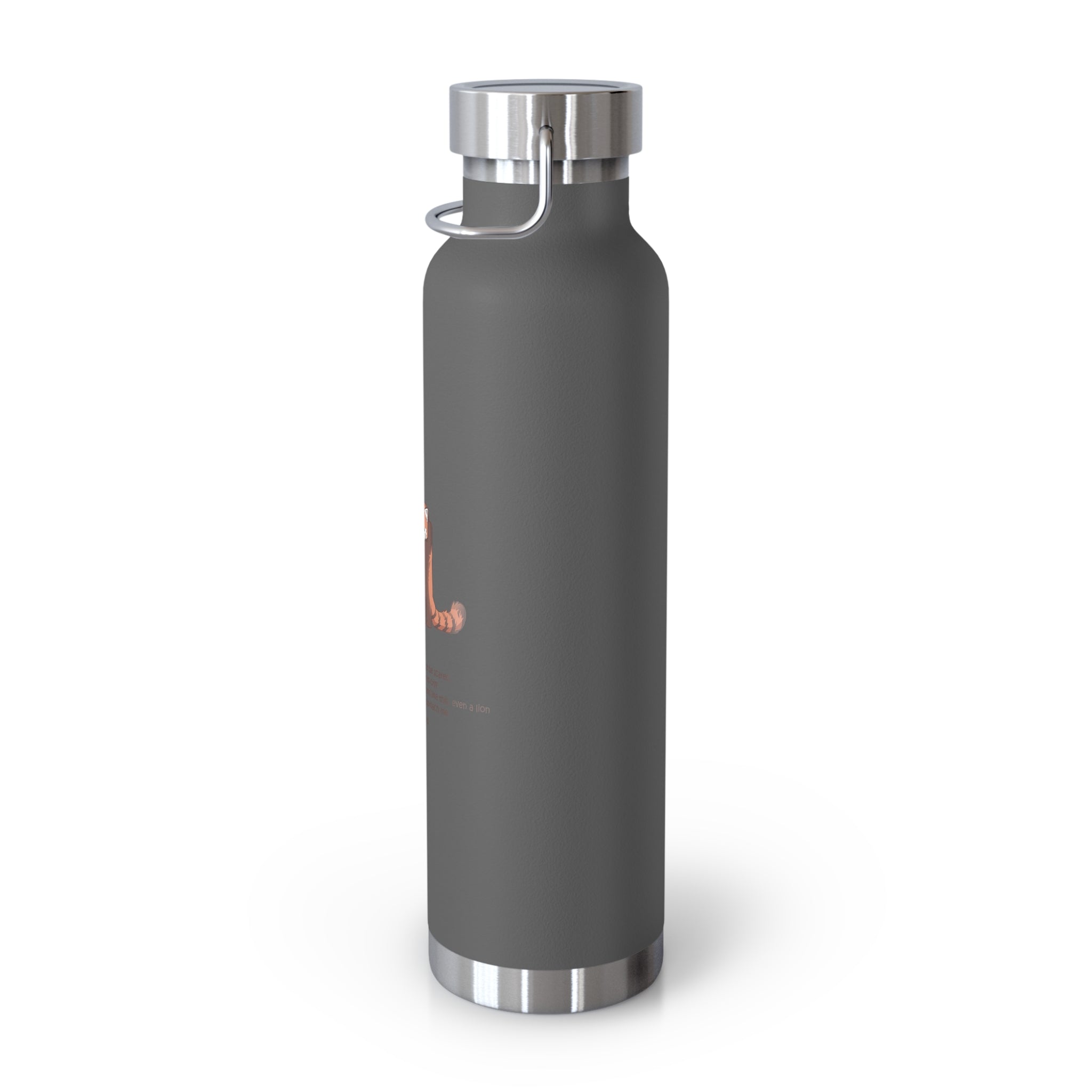 Cyan Blue Cute Standing Red Pandas Quote 22oz Copper Vacuum Insulated Bottle