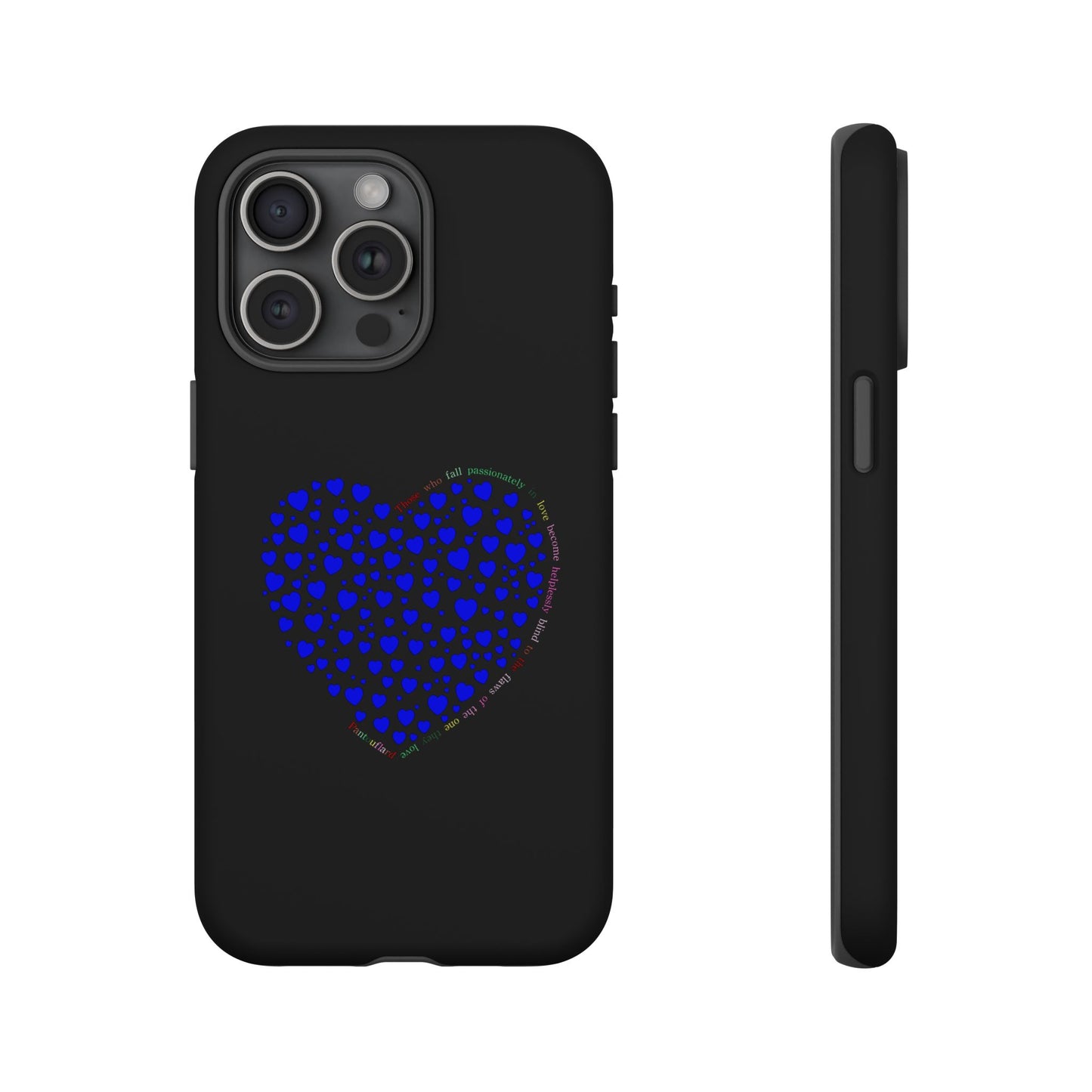 Fundas de corazón azul para teléfonos iPhone, Galaxy, Google Pixel (54 tipos)