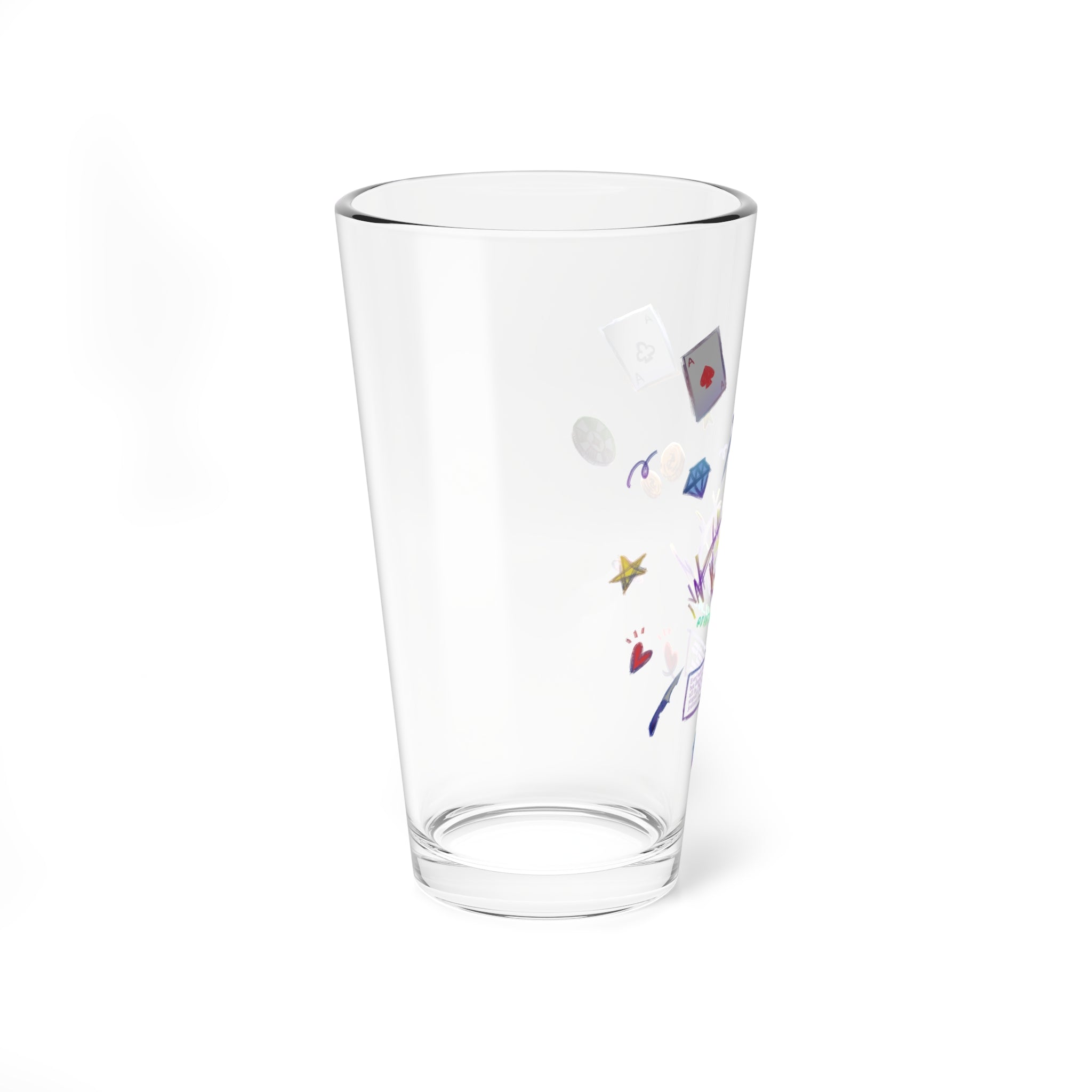 Clear Pantouflard 'Jackpot' Graffiti Solid Glass Mixer