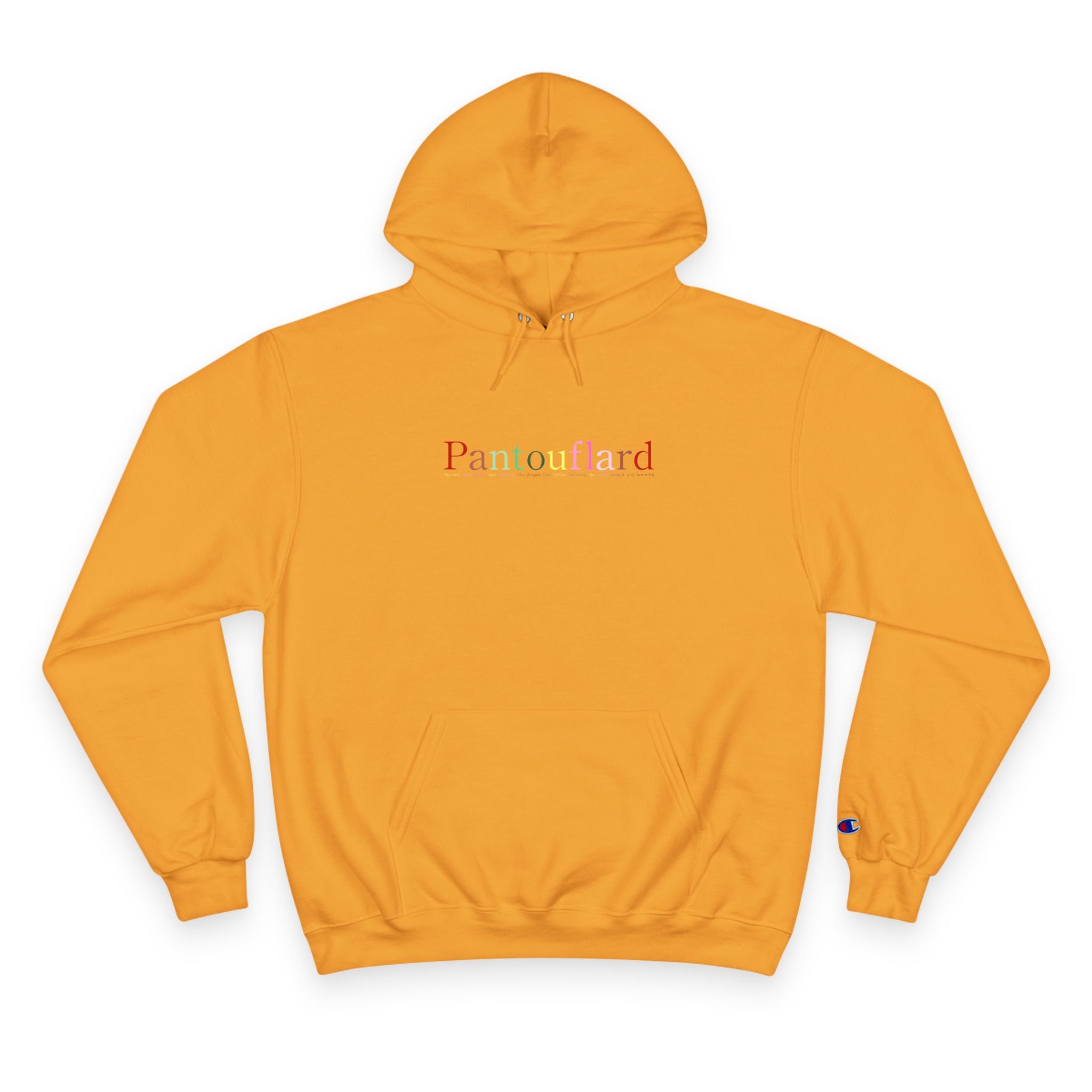 Old Money Aesthetic Champion Hoodie - Pantouflard Pastel Logo (Premium Powerblend Fleece)