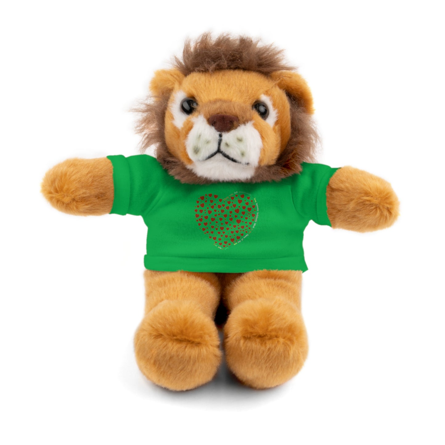 Personalized Stuffed Animal with Red Heart T-Shirt