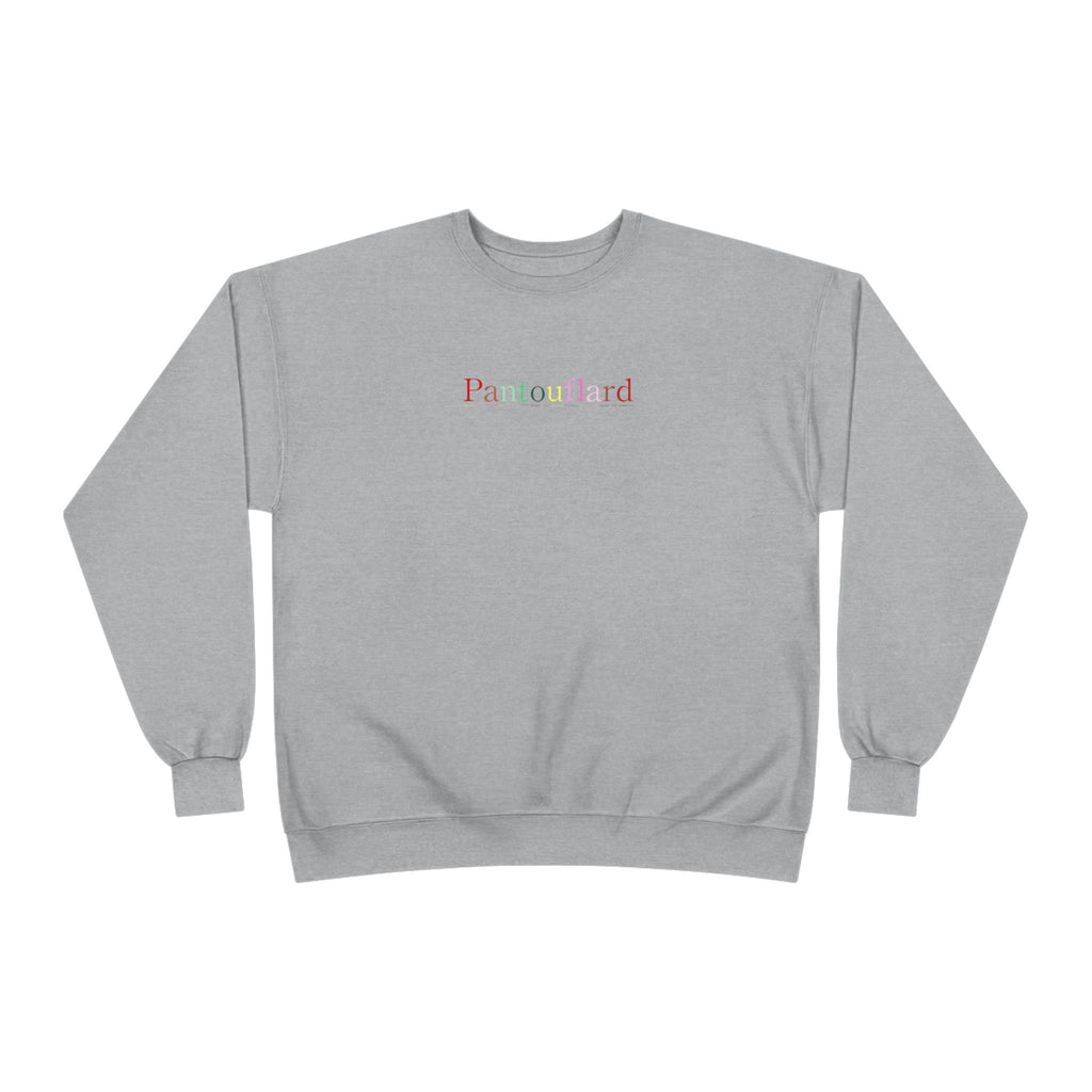 Sustainable Pantouflard Logo Crewneck - Hanes EcoSmart Fleece Sweatshirt (Essential Streetwear)