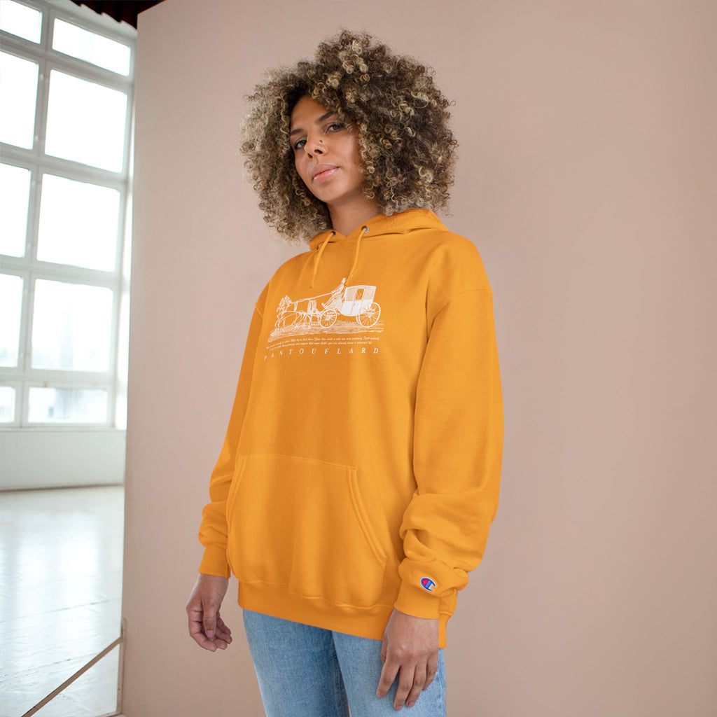 Old Money Equestrian Heritage Hoodie - The Timeless Carriage II (Champion Authentic Eco-Fleece)