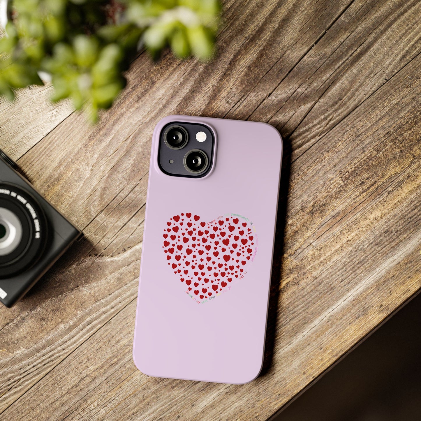 Funda delgada Red Heart para iPhone