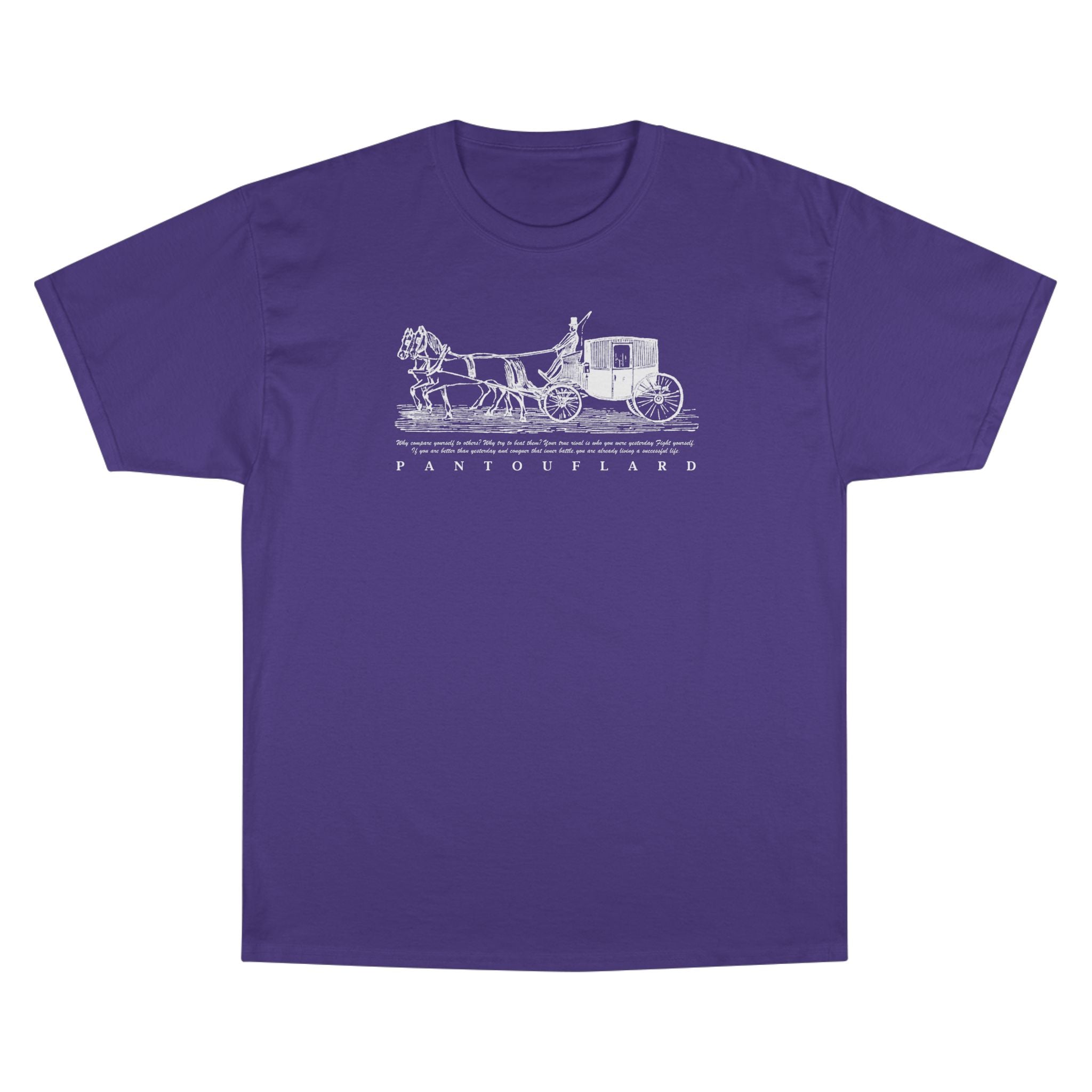 Unisex Charcoal Champion Vintage Carriage 100% Cotton T-Shirt