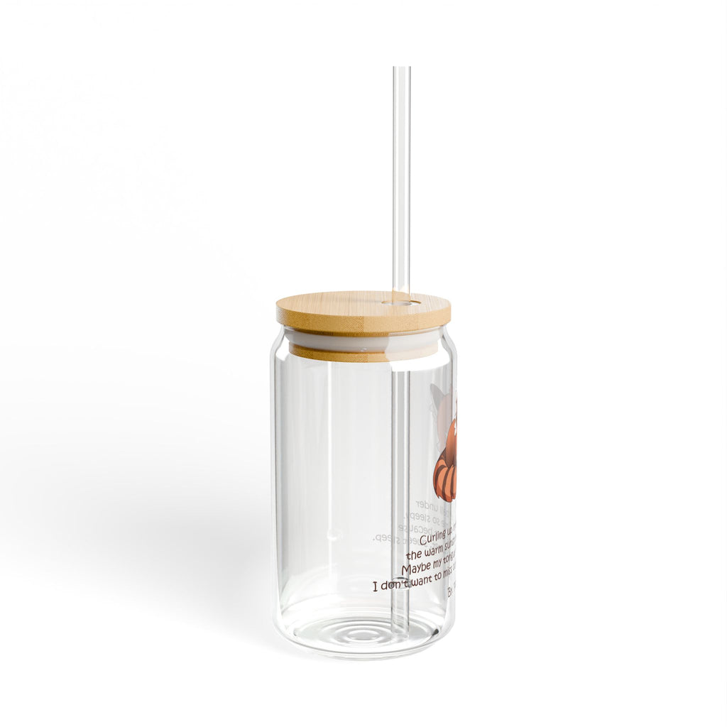 Clear Pantouflard Cozy Sleeping Red Panda Tempered Glass Sipper