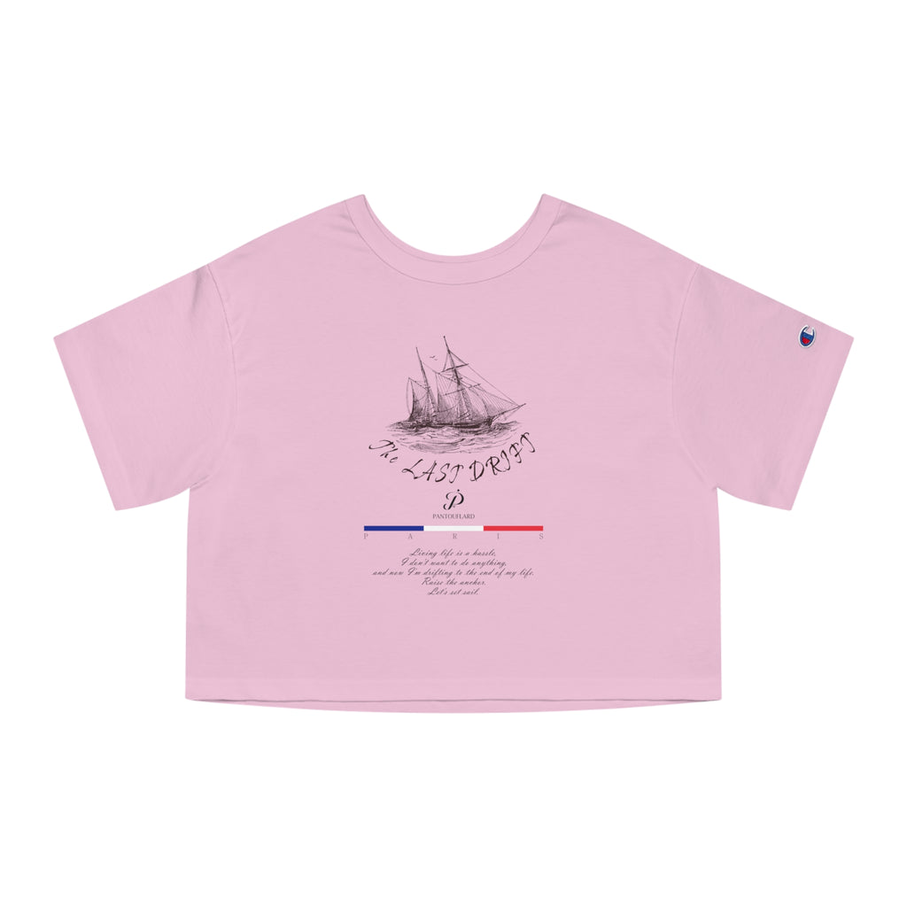 Old Money Nautical Champion Cropped Tee - The Last Drift I (Paris Aesthetic Heritage Shirt)